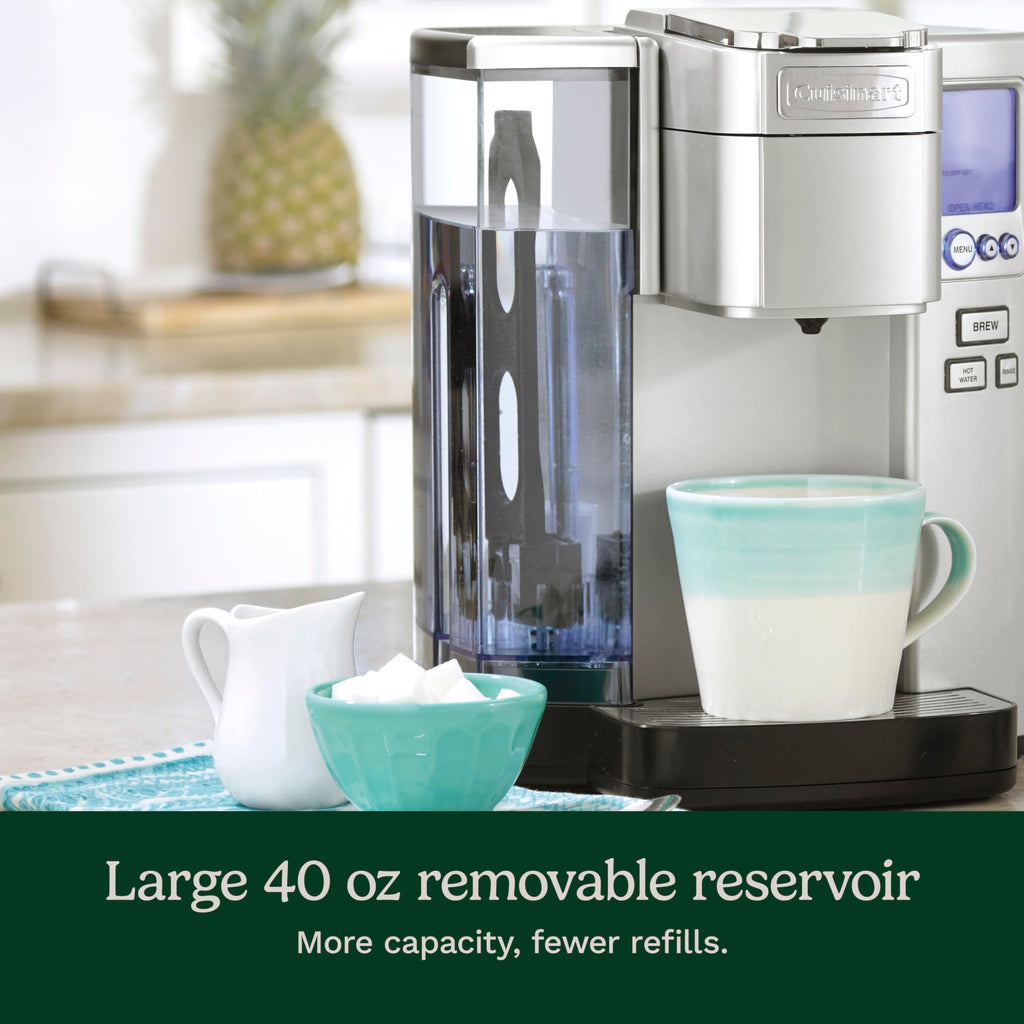 Cuisinart Coffee Maker, Single Serve 72-Ounce Reservoir Pod Coffee Machine, Programmable Brewing & Hot Water Dispenser, 5 Cup-Size Settings, Stainless Steel, SS-10P1, Silver