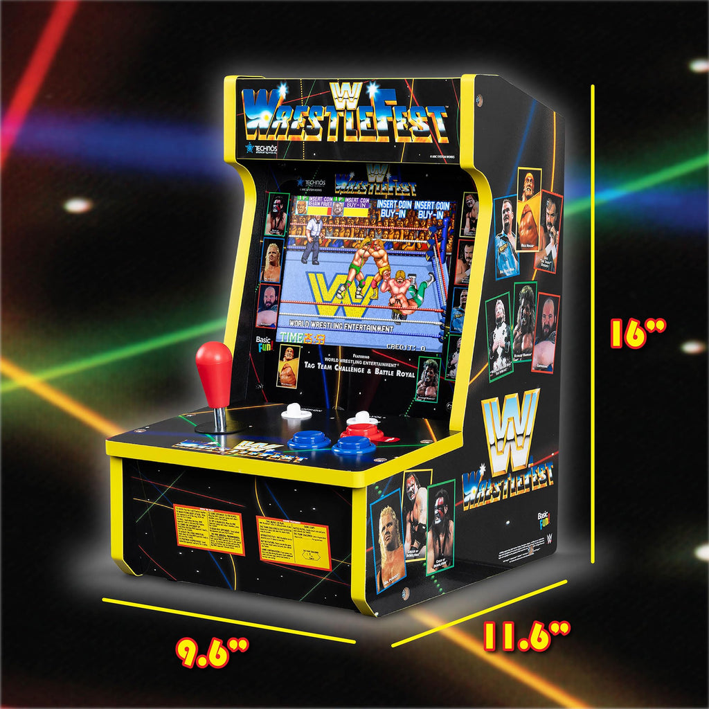 Arcade Classics - Atari Asteroids Counter Series Game Machine, 5 Games, 8" Liquid Crystal Screen - Mini Cabinet, Portable Gaming, Retro, Countertop Console, Basement Decoration, Man Cave
