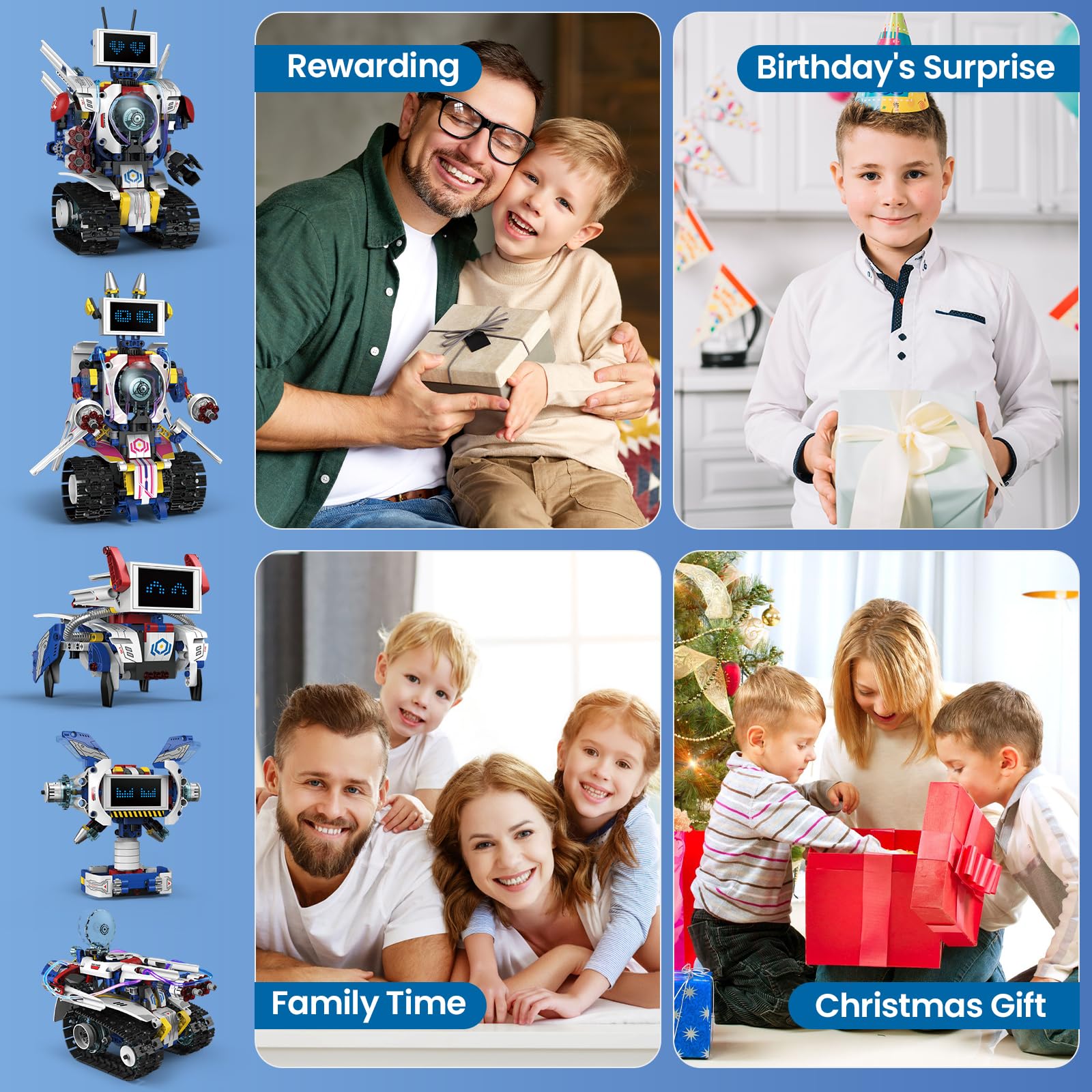HPROMOT RC Robot Toy for Kids Remote Control Robot Toy, Smart Gesture Sensing Rechargeable & Programmable Robot Walking Dancing Singing Chirstmas Gift for 3-15 Years Old Boys Girls