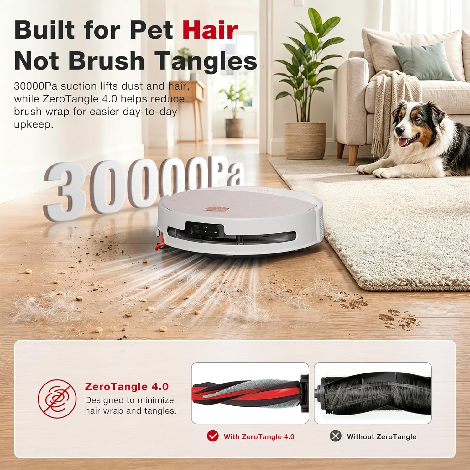 Yeedi M16 Infinity Robot Vacuum and Mop, 30000Pa Suction, Self-Cleaning Roller Mop, ZeroTangle 4.0 for Pet Hair, Self-Emptying Omni Station, AI Obstacle Avoidance