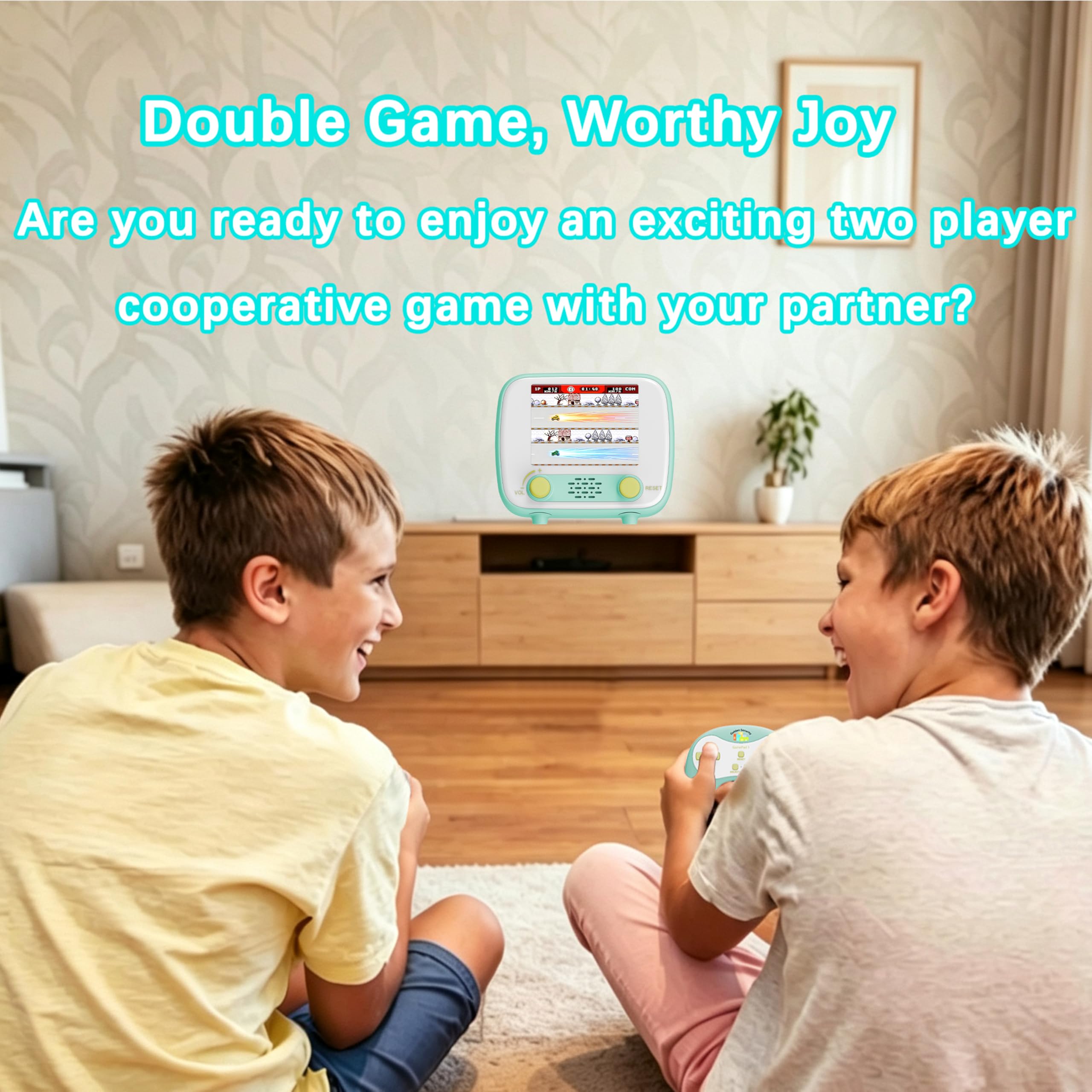 Mini Arcade Machine, Retro Gaming Console, Handheld Game Console with 156 Classic 16-Bit Video Games, 2.8 Inch Color Display, Rechargeable Battery, Support for TV Output, Birthday Present for Children