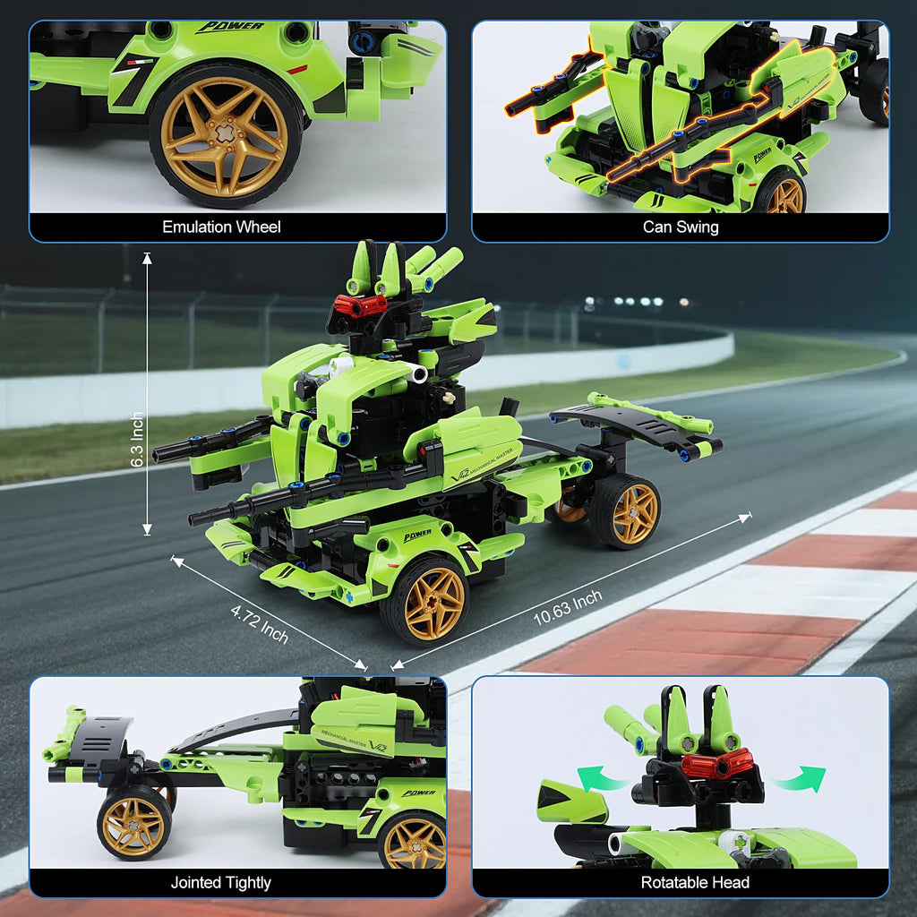 IQKidz APP/Remote Control STEM Building Kits for Kids Ages 8-12 - 3 in 1 RC Robot Car Toys, 440 Pcs Educational Science Projects, Gift Ideas for Boys Girls