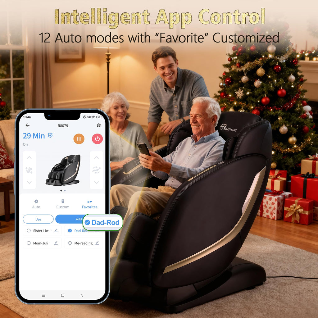 EASPEARL Massage Chair Full Body,53.15in SL-Track,Zero Gravity Massage Chair with Heat, Auto Footrest,OTA Upgraded 24 Auto Modes,LCD Screen,36 Airbags, Bluetooth&APP Control, Shiatsu&Thai Stretch
