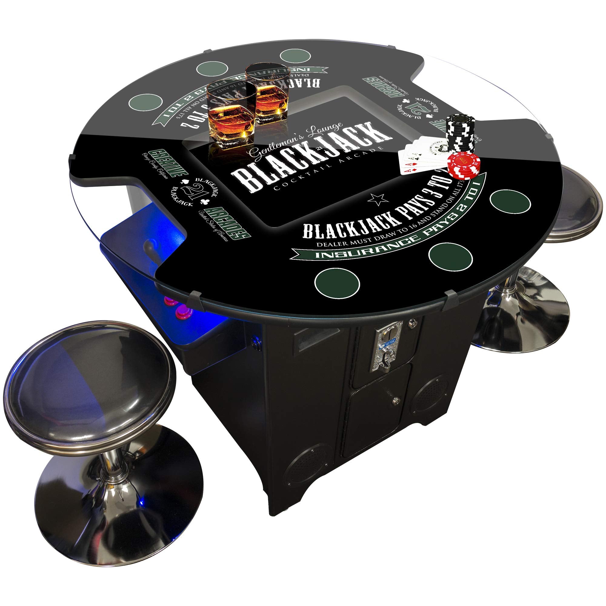Creative Arcades Full-Size Commercial Grade Machine -Pub Style Arcade Table for 2 Player Cabinet for Home, 412 Games, Multiplayer Control Panel and Screen Size 22 inch.