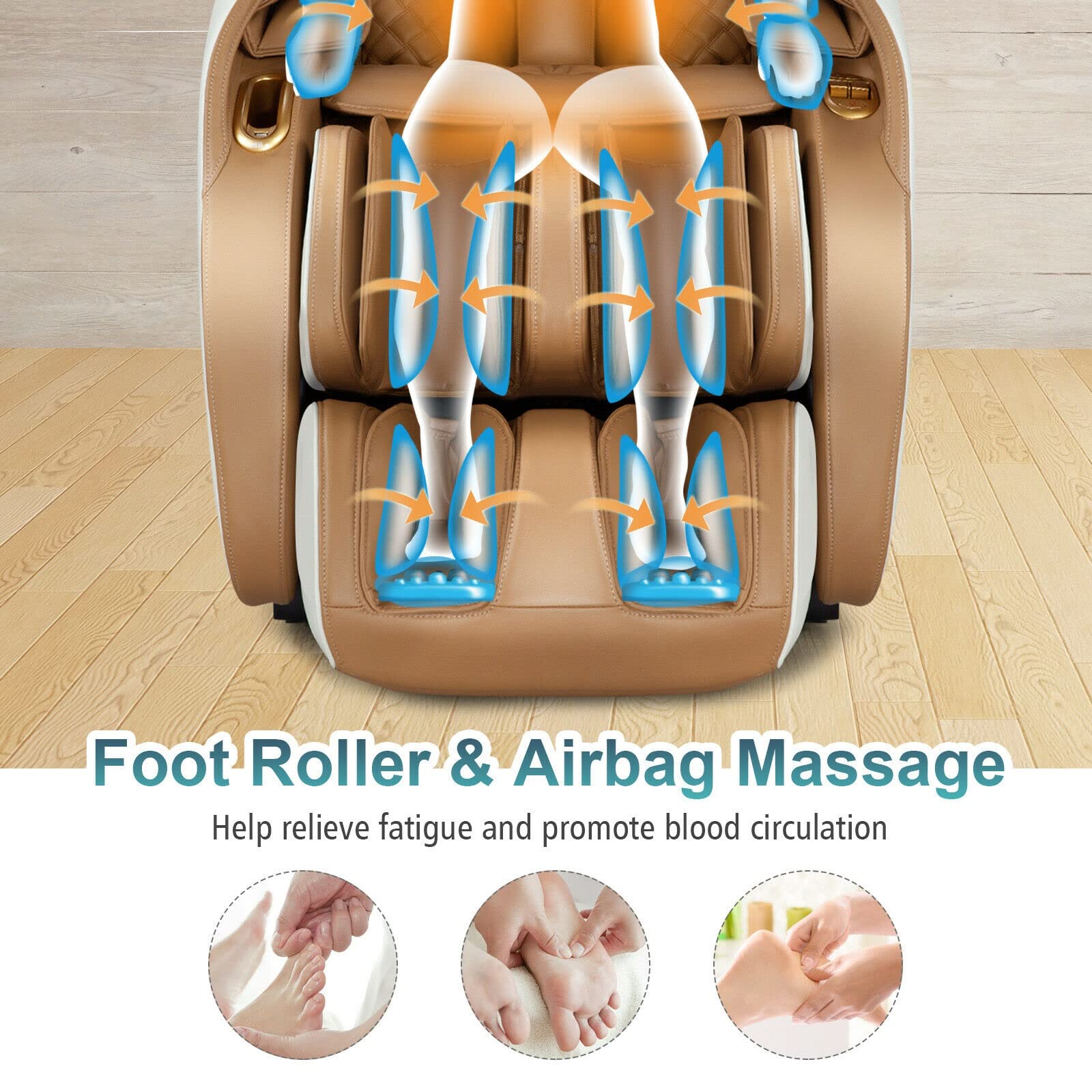 Full Body Zero Massage Chair Recliner w/SL Track Heat