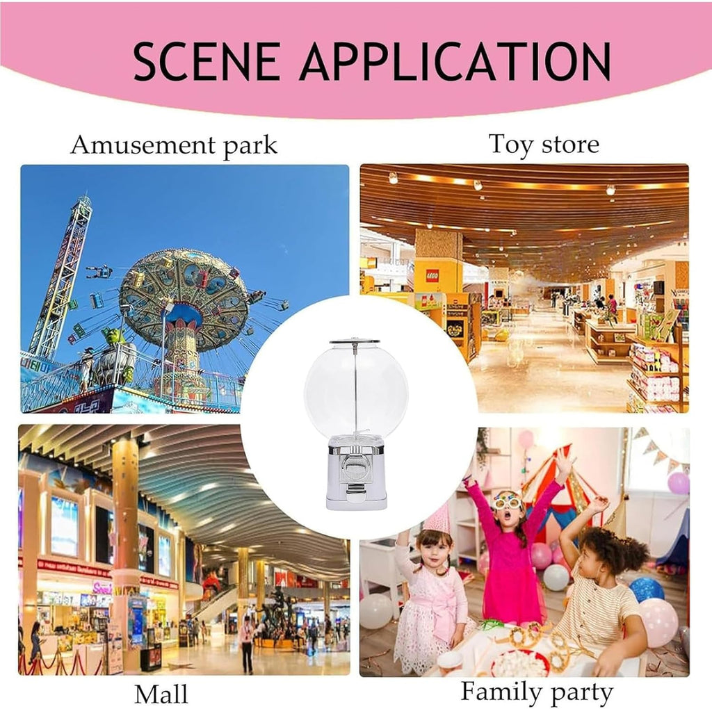 Gashapon Machine, Automatic Mechanical Candy Dispenser for Business Promotion, Mini Claw Machine Prize Dispenser for Party, Carnival, Game Room & Retail Store
