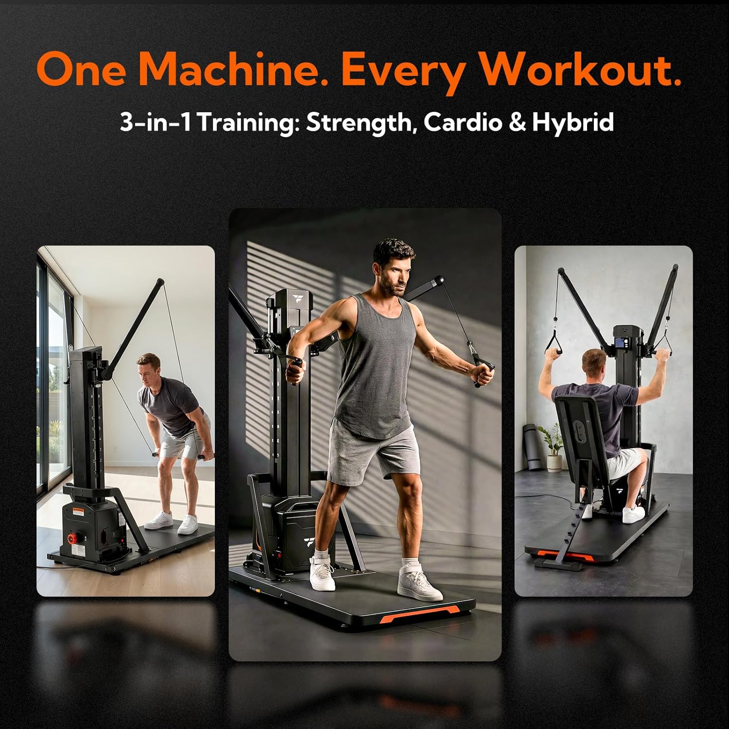 Titan Smart Home Gym, All-in-One Strength Training and Ski Machine, Digital Weight System for Full Body Workout, Functional Gym Machine, Squat Rack & Ski Machine