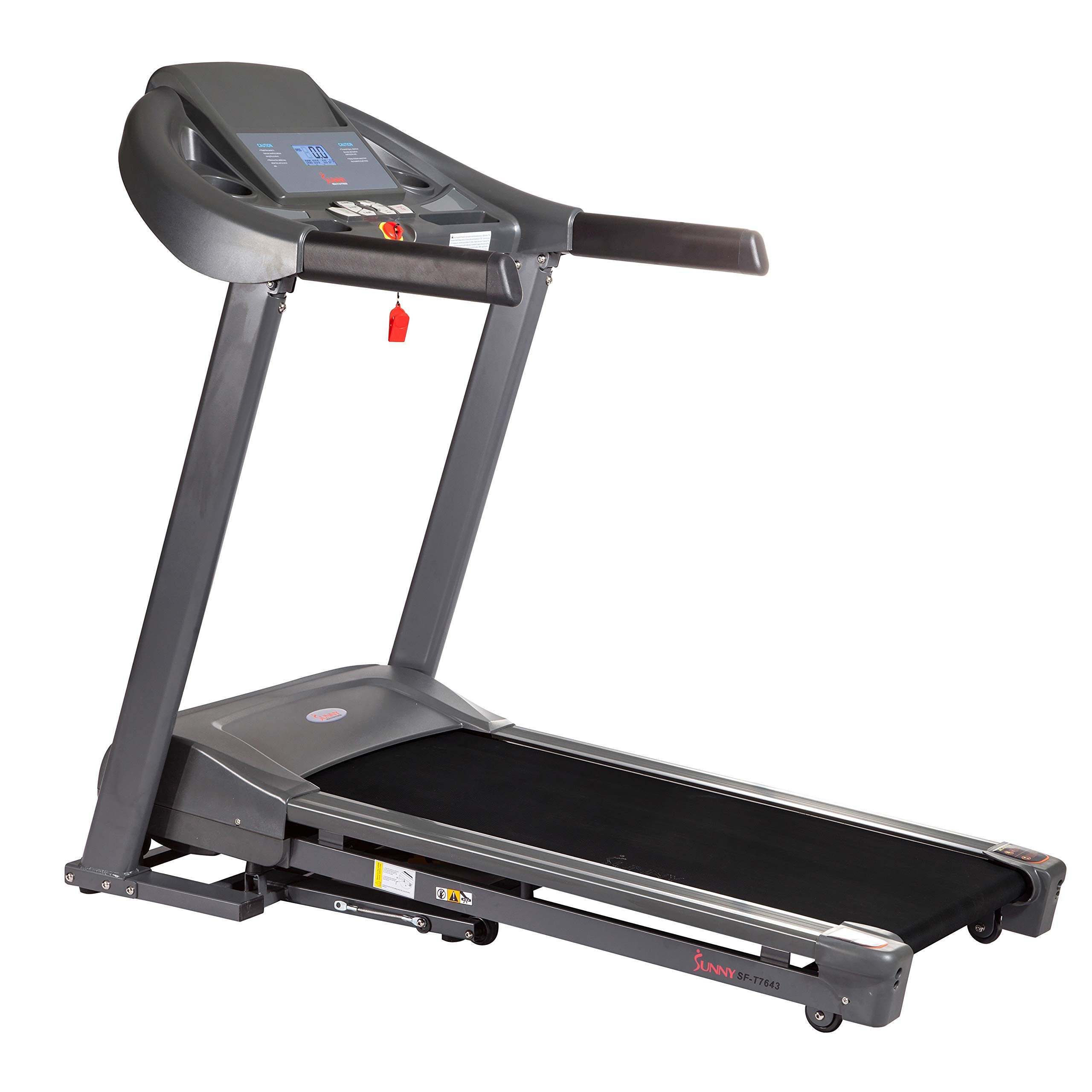Sunny Health & Fitness Treadmill Elite Smart Auto Incline for Home Use, Wide Running and Walking Deck, Flex Shock Suspension with 300 LB Weight Capacity Bluetooth SunnyFit App