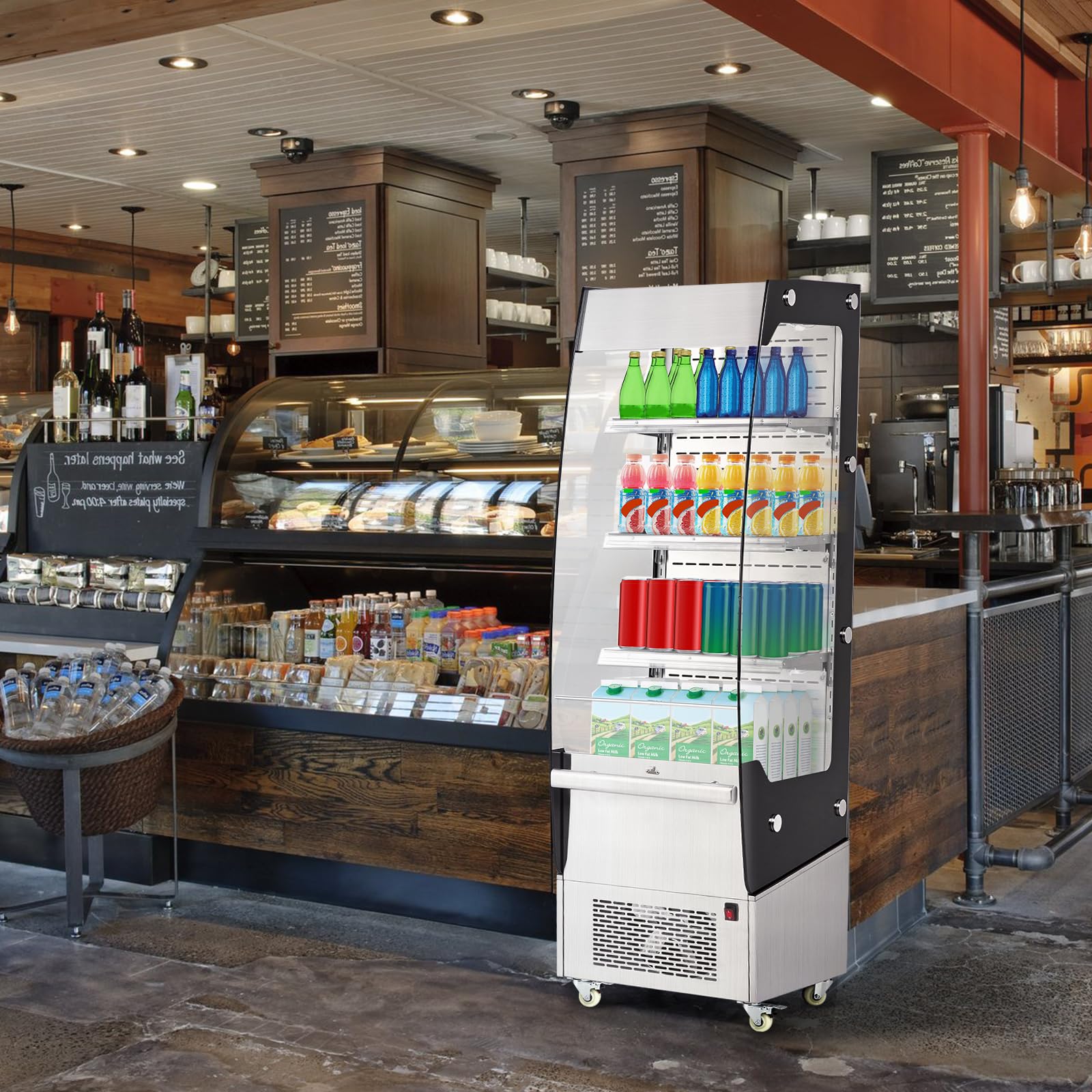 IDEALHOUSE Commercial Refrigerator, Commercial Merchandiser 26.8 Cu Ft Refrigerator, Refrigerator with 2 Glass Door and LED Light, Large Business Cooler for Home Restaurant Grocery Stores