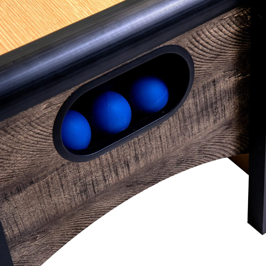 American Legend 9’ Arcade Speedball Game with Electronic Scoring, Automatic Ball Return, LED Lighting & 4 Game Balls, Walnut Finish