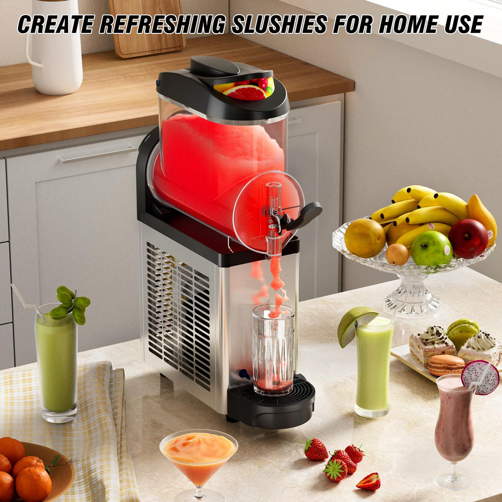 Ultimate Commercial Slushy Machine – 12X3 Tank Stainless Steel Slush Machine,Commercial Frozen Drink Maker for Juices, Margaritas, and Cocktails – Ideal for Bars and Restaurants
