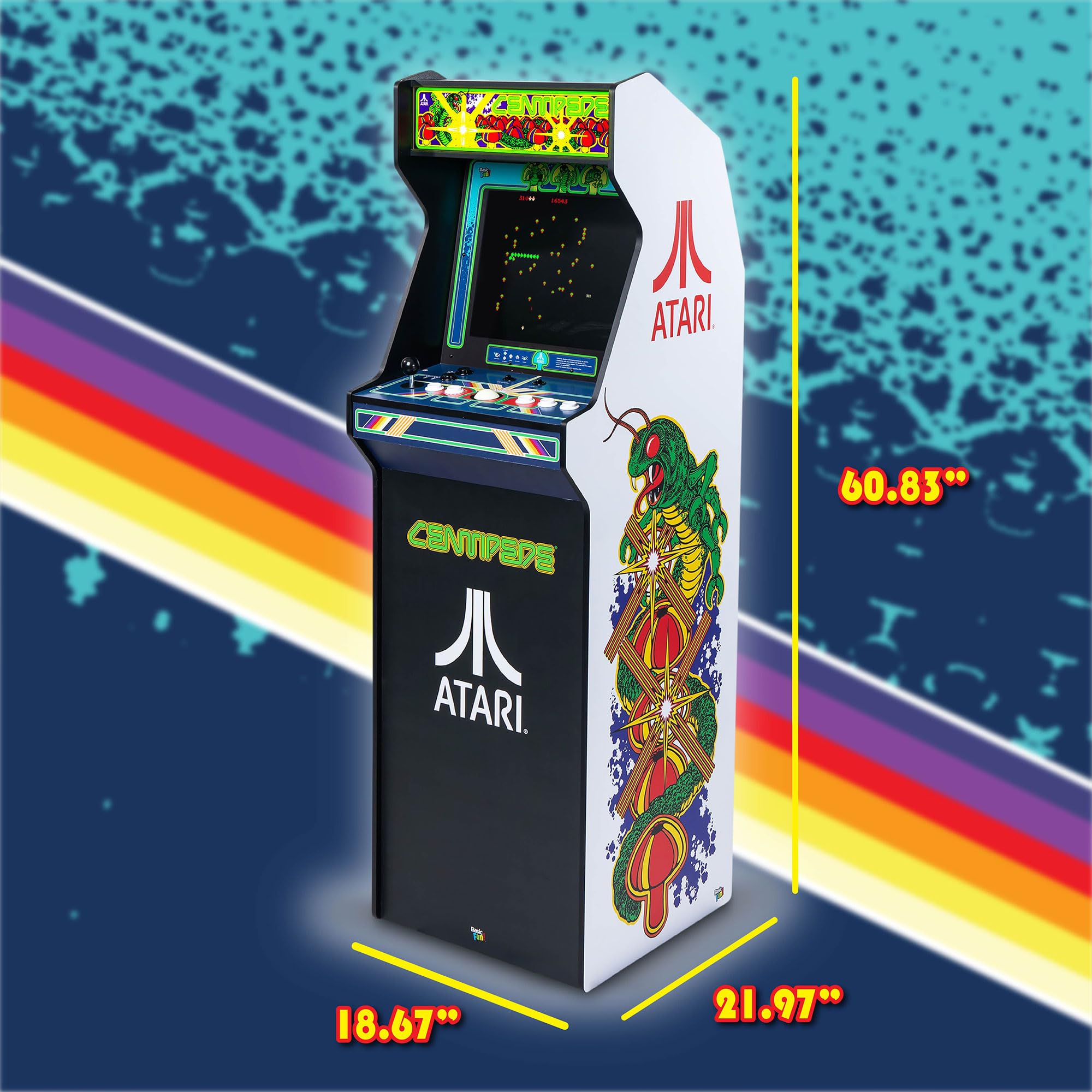 Arcade Classics - WWE Ultra Series Game Machine, 5 Games, 17" Liquid Crystal Screen - Indoor Cabinet, Retro, Gaming Console, Basement Decoration, Man Cave