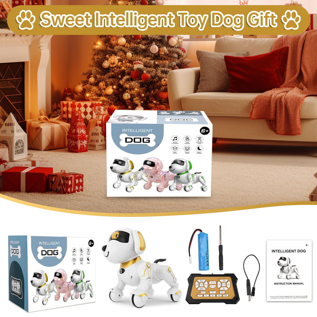 Dwi Dowellin Robot Dog for Kids 8-12,Remote Control Smart Robotic Dogs Pet Puppy Robotic Toy,Interactive Touch Walking Talking Toys for Boys Girls Christmas Birthday Gifts