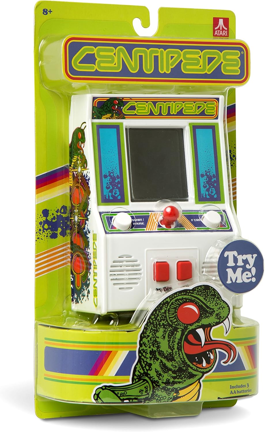 Basic Fun Arcade Classics - Centipede Retro Handheld Arcade Game, White, One Size