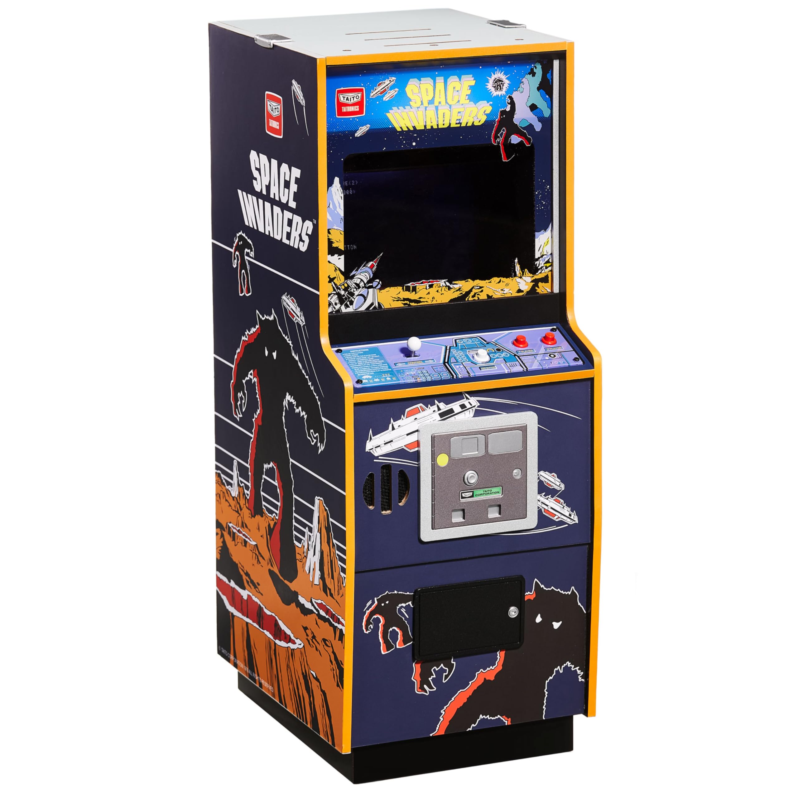 Numskull Quarter Arcades Teenage Mutant Ninja Turtles Collector's Edition Mini Arcade - 1/4 Scale Authentic Wooden Replica, Original ROM, Rechargeable Battery & 3W Speakers for Retro Enthusiasts