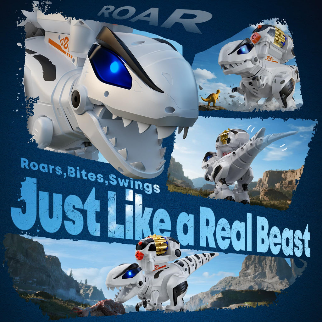 Ruko 8809 Remote Control Robot Dinosaur Toys for Kids, Large Rechargeable Toys, STEM Programmable Interactive with Sound Effects, Birthday Gifts for Boys & Girls Age 3 4 5 6 7 8