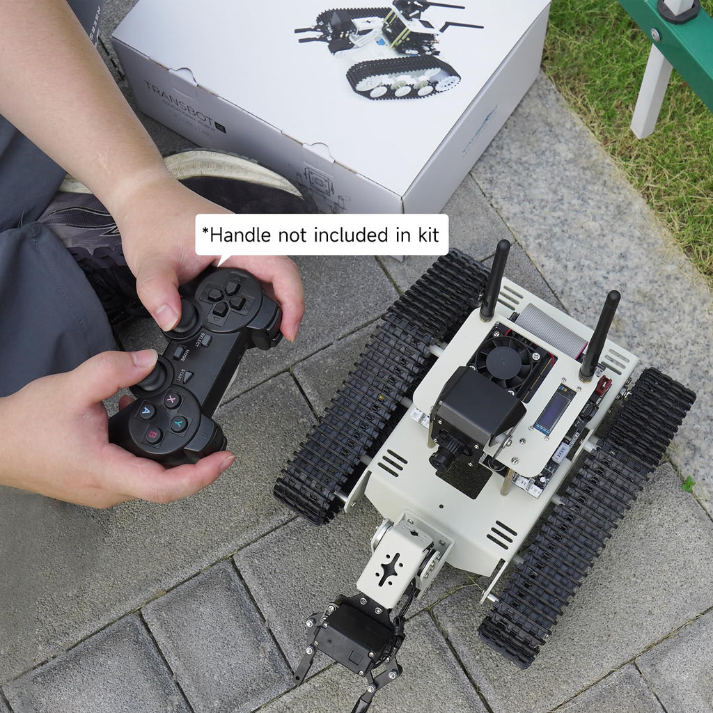Yahboom DIY Programmable Project ROS Starter Tank Chassis Robot with AI Camera for Jetson Nano B01 Recognition Tracking OpenCV MediaPipe (Transbot-SE Without Nano)