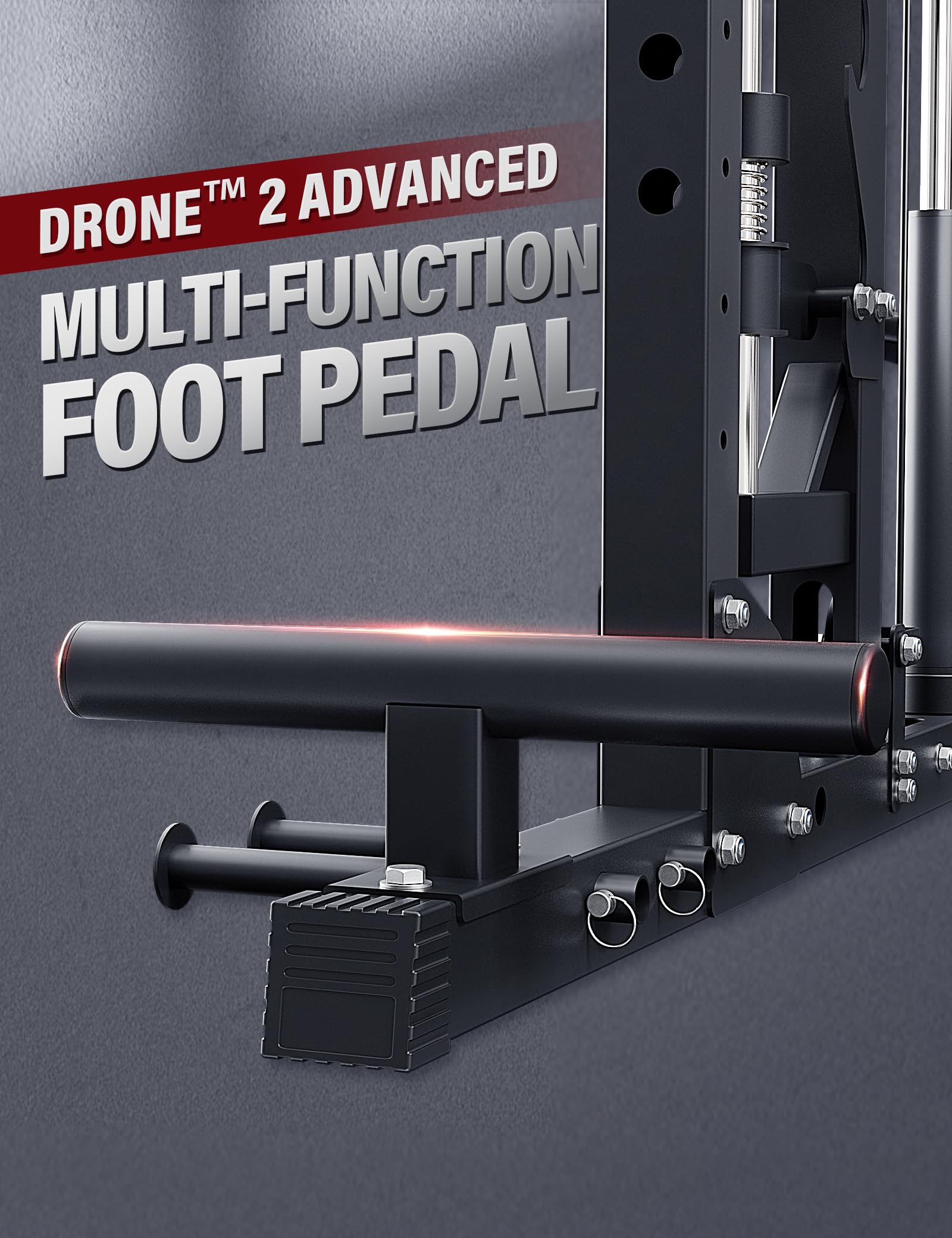 Major Fitness Drone2 Advanced Training Smith Machines– All-in-One Home Gym Squat Rack with Aluminum Pulley Set , Weight Bar, Dual LAT Pull-Down Systems & Cable Crossover Machine for Full-Body Workouts