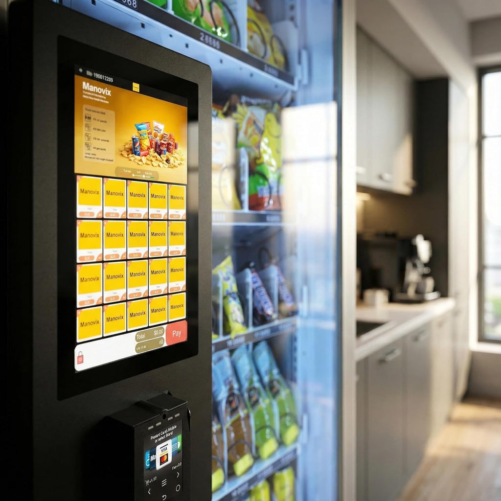 Mini Commercial Vending Machine with Card Reader Snack and Drink Combo 36 Slots Refrigerated Vending Machines for Business