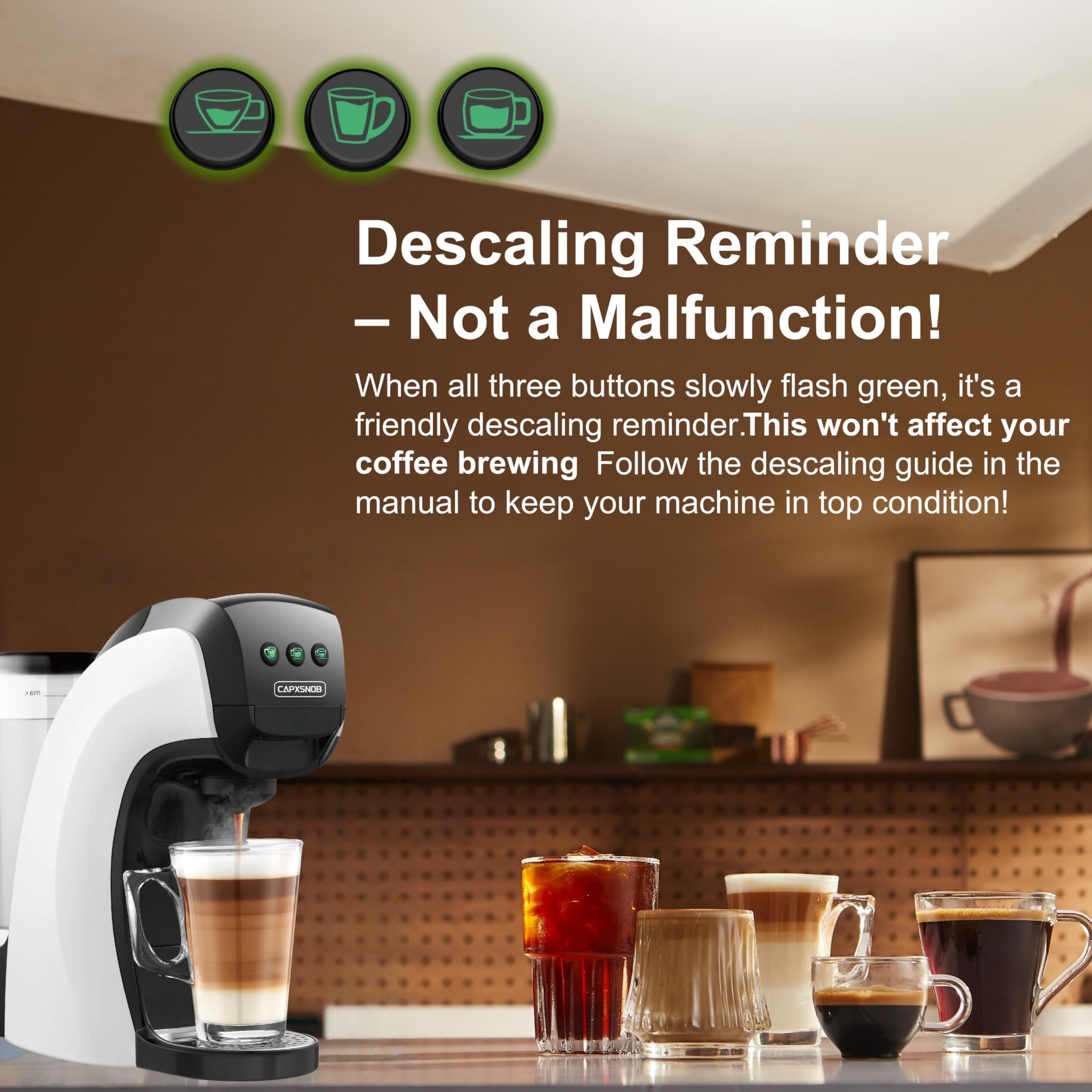 Warriors1 Mini Coffee Maker for Keurig K Cup, Espresso Machine for Nespresso Original, Dolce Gusto Pods, Ground Coffee, 20 Bar Coffee Machine fits kitchens, apartments, dorms, RVs, 28 oz Reservoir