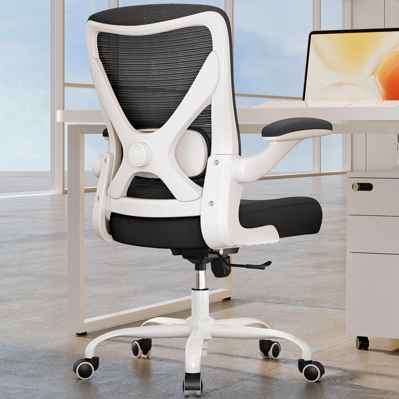 Ergalithic Ergonomic Office Chair - X-Shaped Computer Desk Chairs Comfy, Mesh High-Back Gaming Chair with Adjustable Lumbar Support, Executive Task Chair for Adults, Comfortable for Long Hours