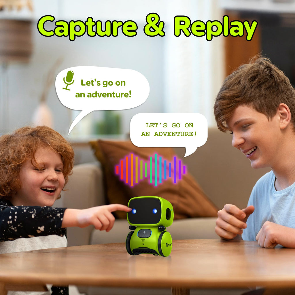 Contixo R1 Kids Robot Toy, Blue Interactive Smart Robots with Voice Control Talking Dancing Learning Touch Sensor Compact Educational Portable Toy for Boys Girls Toddlers 3-8 Years Old Birthday Gifts