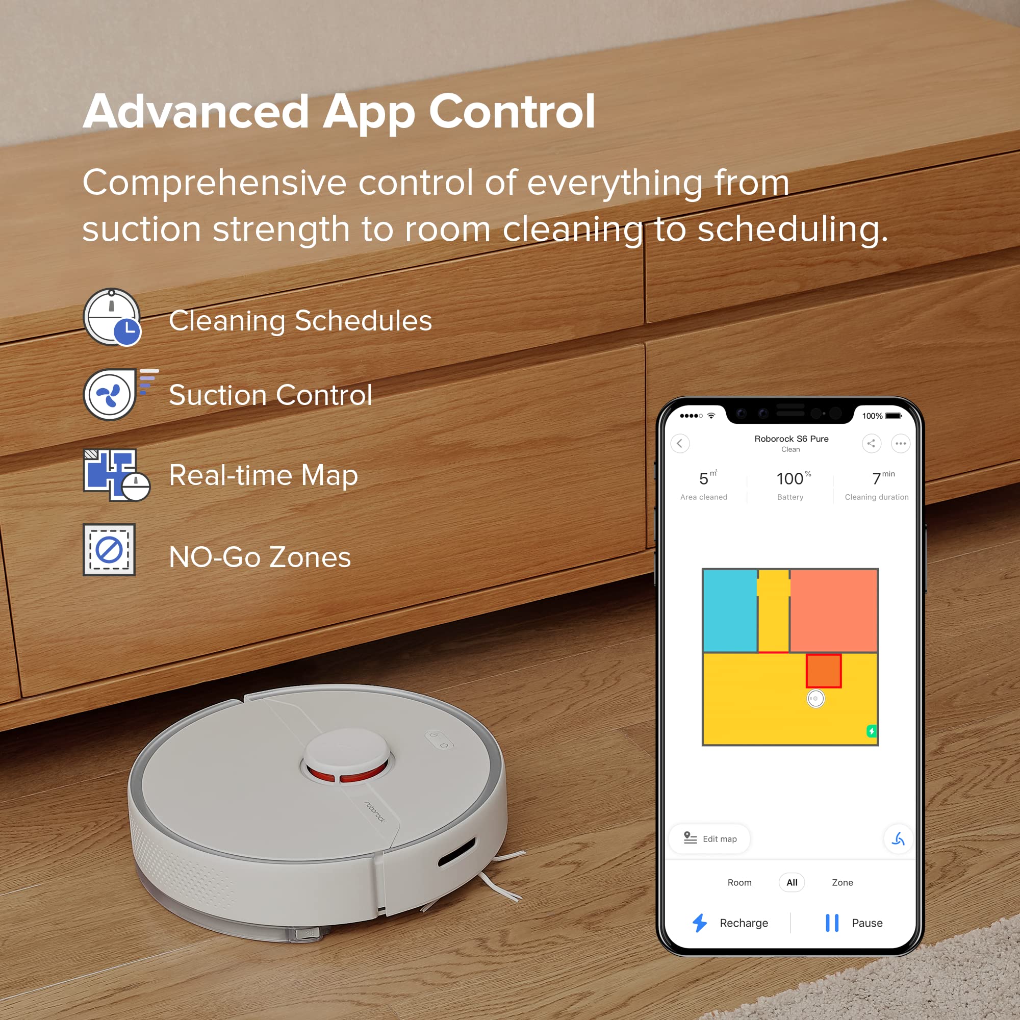 roborock Q10 S5+ Robot Vacuum and Mop, 10,000Pa Suction, Upgraded from Q8 max+, 70 Days Self-Emptying, Obstacle Avoidance, Sonic Mopping, Dual Anti-Tangle Design, Auto Mop Lifting, Black