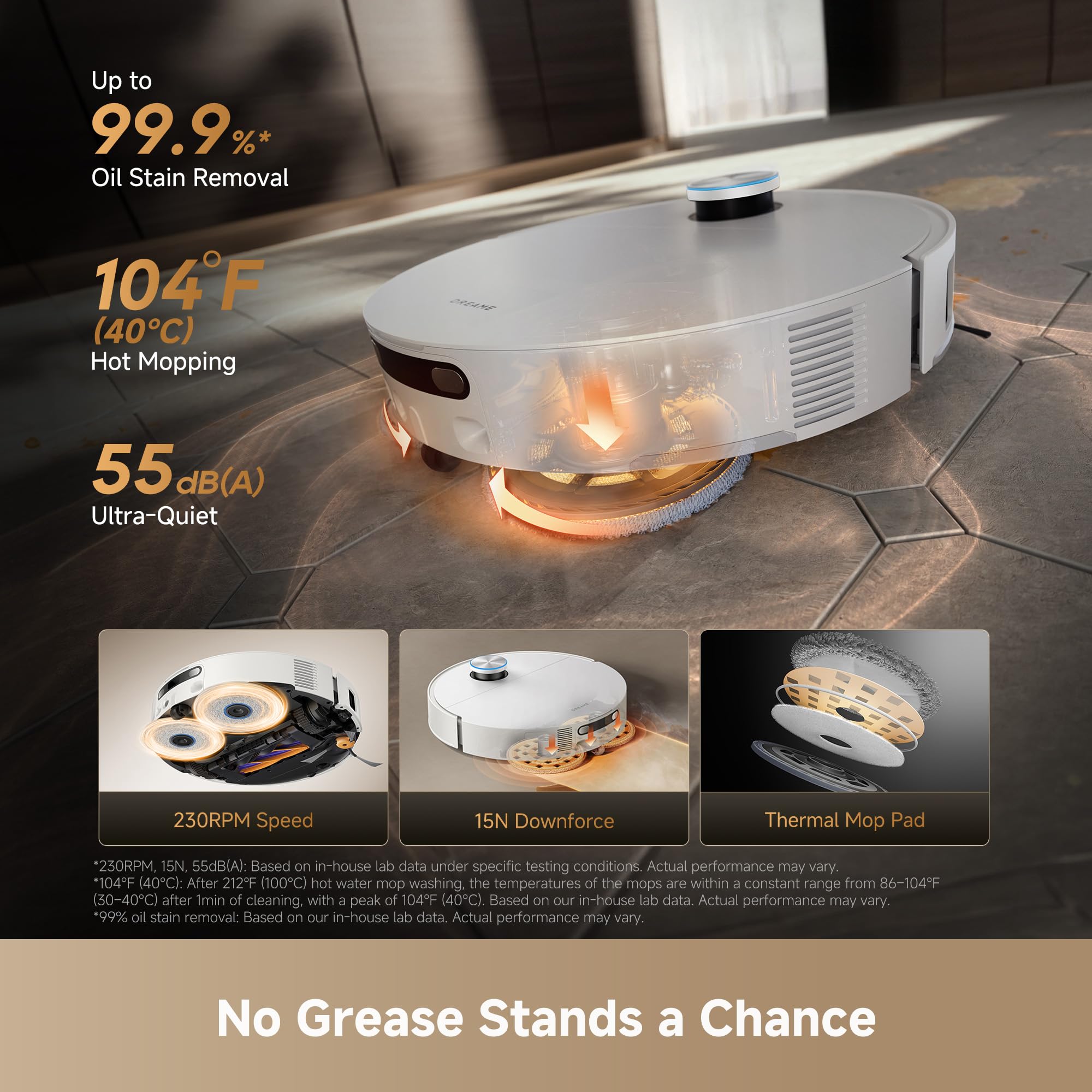 DREAME X60 Max Ultra Complete Robot Vacuum and Mop, Ultra-Thin Design, 35,000Pa Suction, Self Emptying&Refilling, Mop Self-Cleaning, 280+ Obstacle Avoidance, White