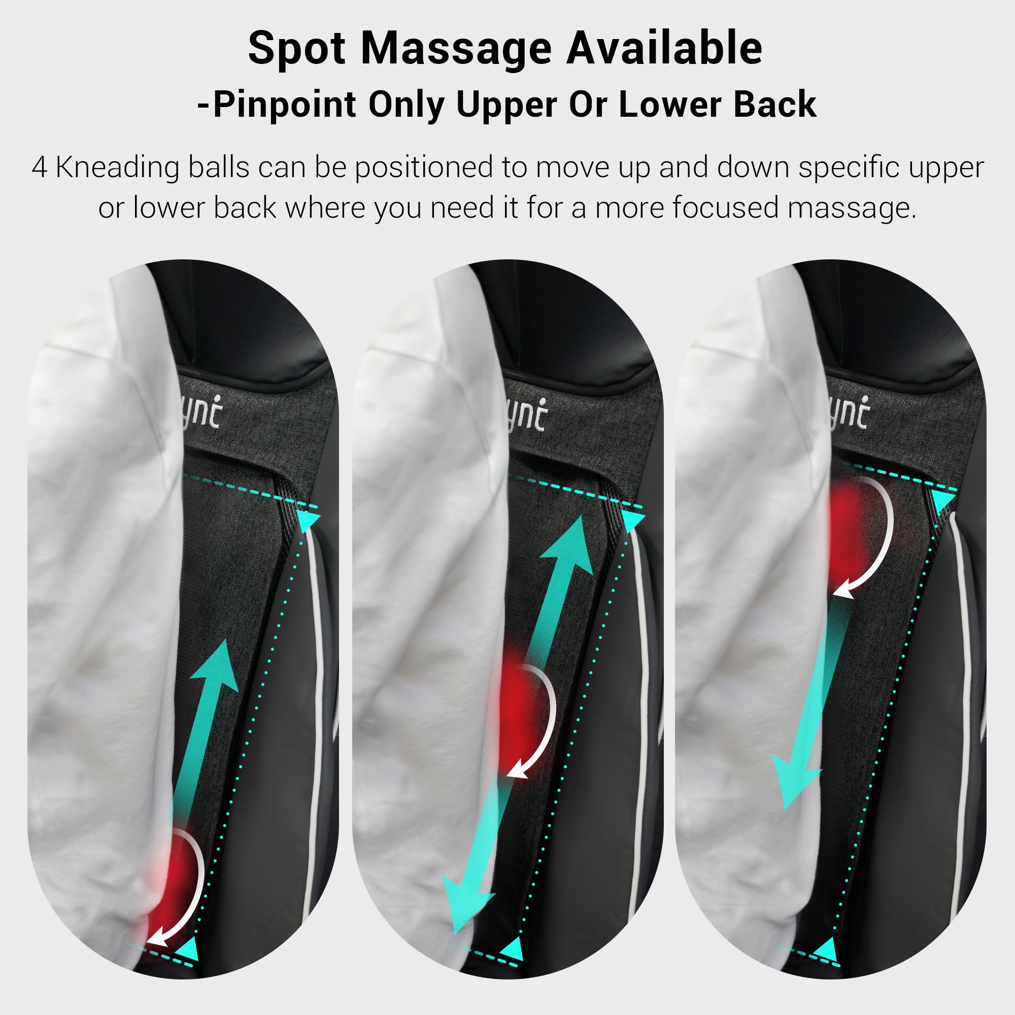 Mynt FSA Eligible HSA Approved Shiatsu Neck and Back Massager for Chair with 10 Deep Kneading Nodes, 2D & 3D Back Massage with Heat, Portable Spot Massage Chair Pad (Black)
