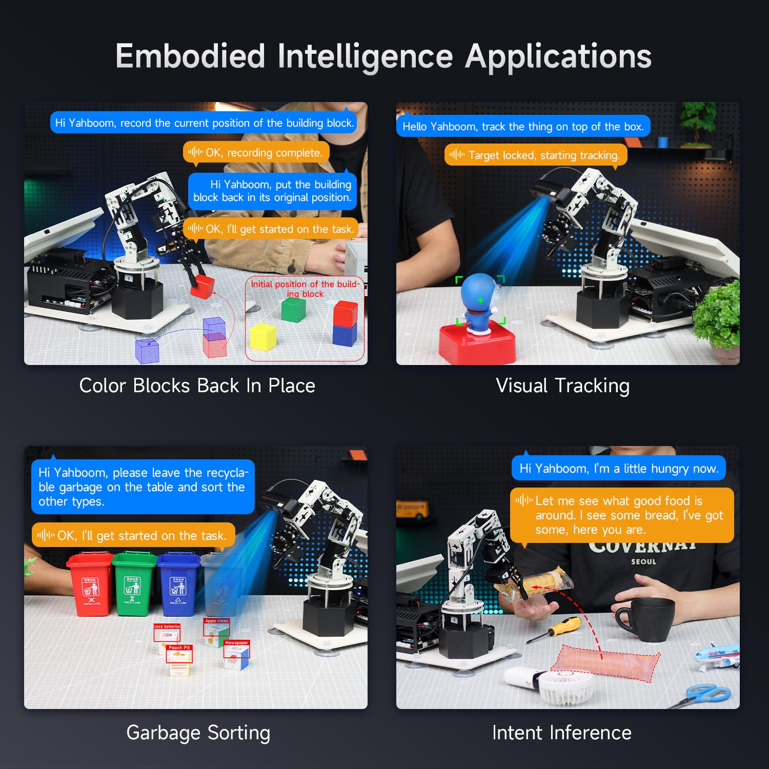 Yahboom ROS2 Robot Car Ackerman Steering Chassis,AI Visual Recognition Embodied Intelligence AI for Jetson Nano B01 4GB,AI Voice Interaction(Superior Ver with Nano-4GB)