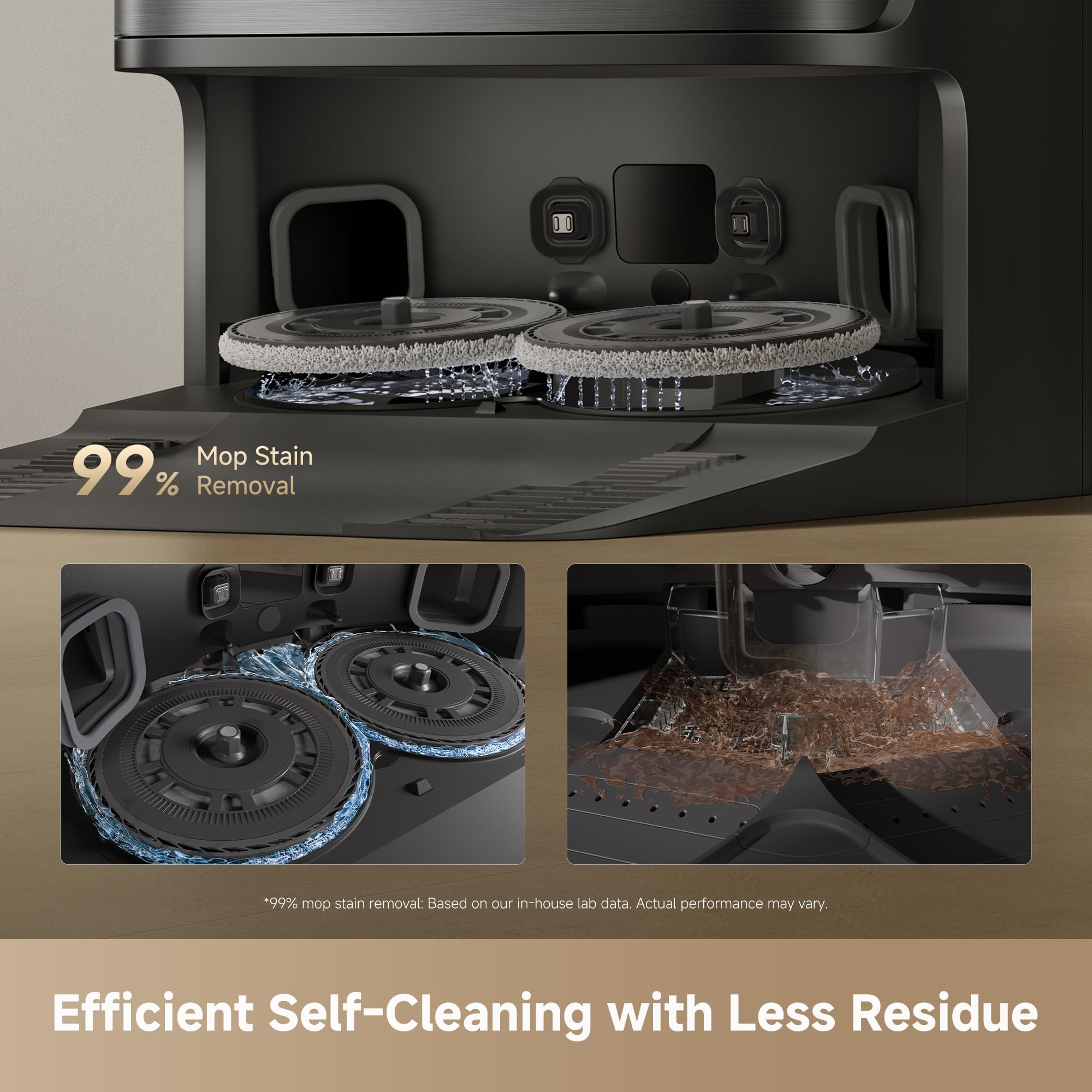 DREAME D30 Ultra CE Robot Vacuum and Mop with Auto Dust Emptying, 25,000Pa Suction, 0.41in Mop Lifting, Multifunctional Base Station, Mop Self-Washing, Smart Obstacle Avoidance, Black