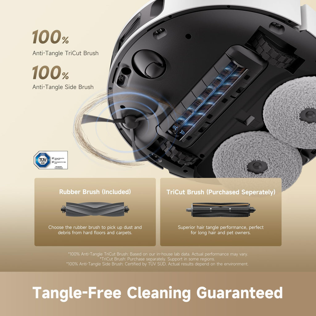 DREAME D30 Ultra CE Robot Vacuum and Mop with Auto Dust Emptying, 25,000Pa Suction, 0.41in Mop Lifting, Multifunctional Base Station, Mop Self-Washing, Smart Obstacle Avoidance, Black