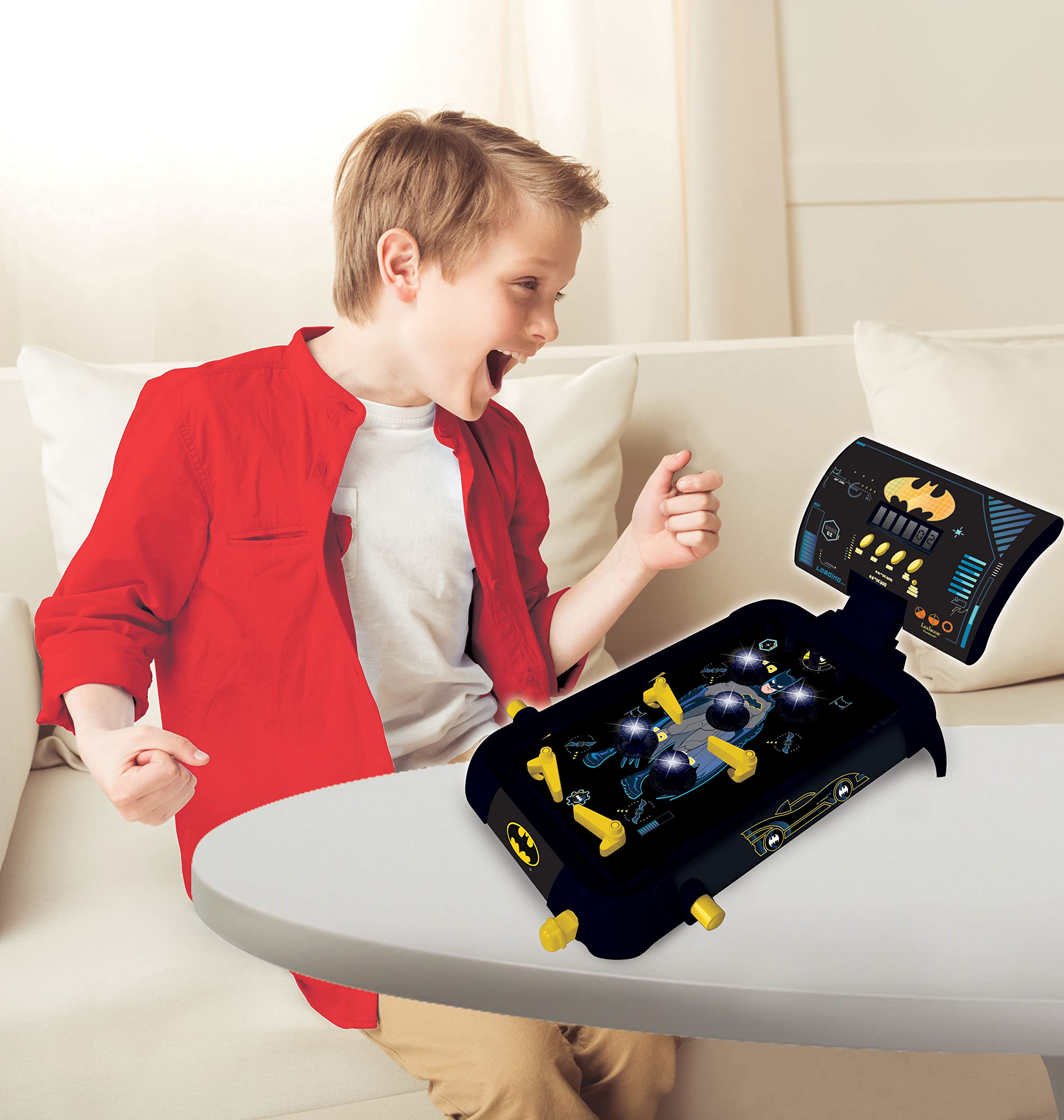 LEXiBOOK Marvel Spider-Man, Table Electronic Pinball, Action and Reflex Game for Children and familiy, LCD Screen, Light and Sound Effects, Blue/red, JG610SP