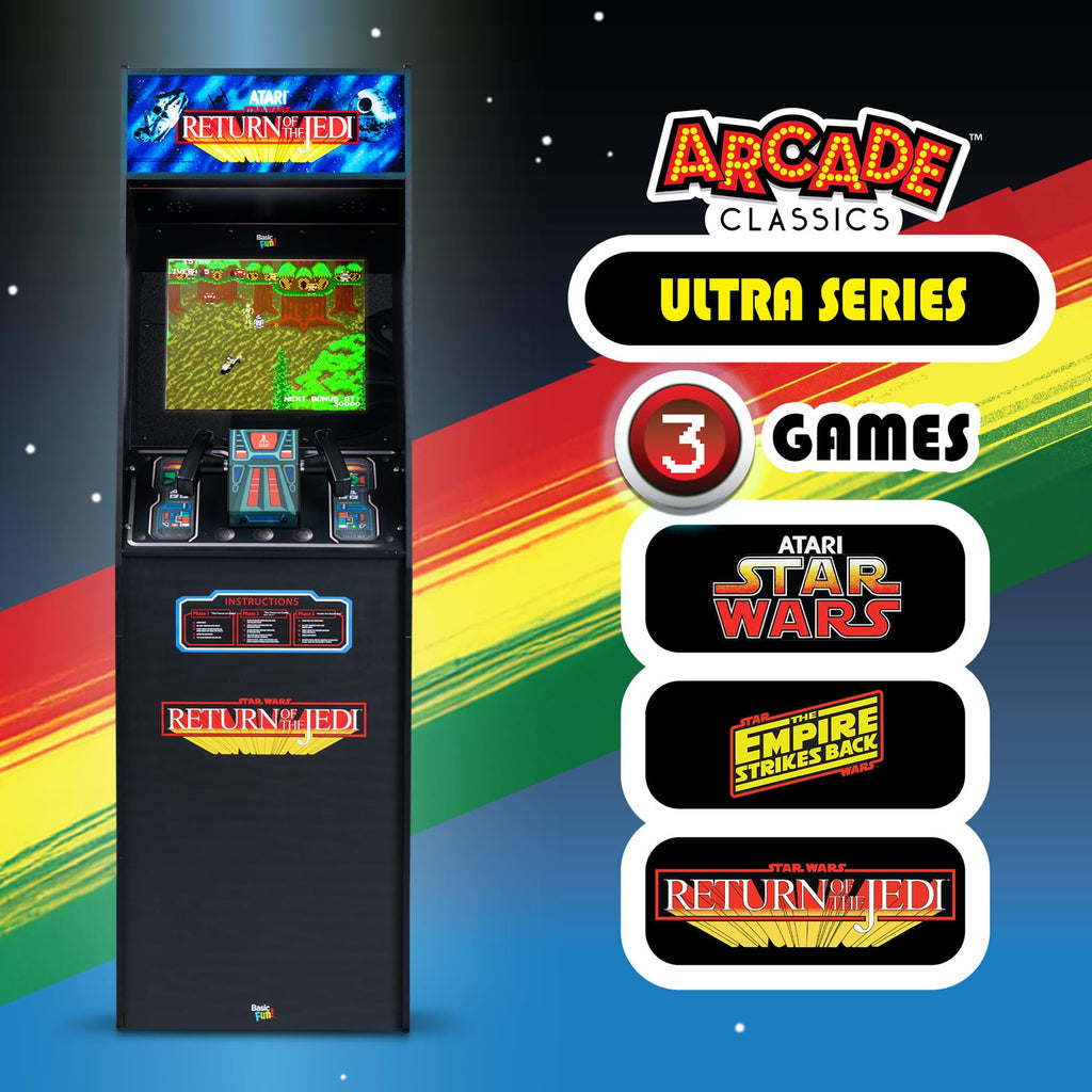 Arcade Classics - WWE Ultra Series Game Machine, 5 Games, 17" Liquid Crystal Screen - Indoor Cabinet, Retro, Gaming Console, Basement Decoration, Man Cave