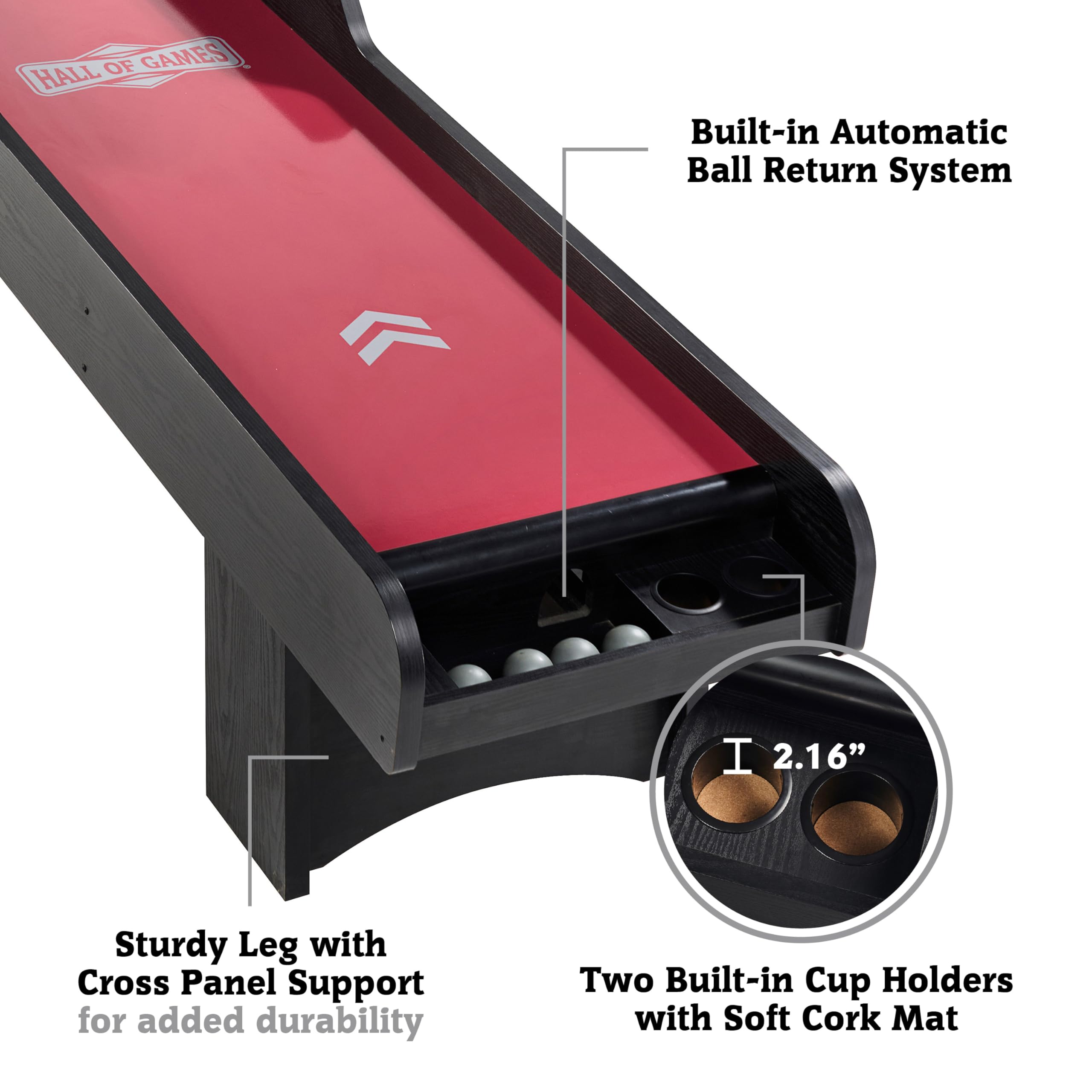 Hall of Games Roll & Score Multiple Styles Arcade Game Collection, Durable & Stylish Designs with Game Balls, Perfect for Family Game Rooms