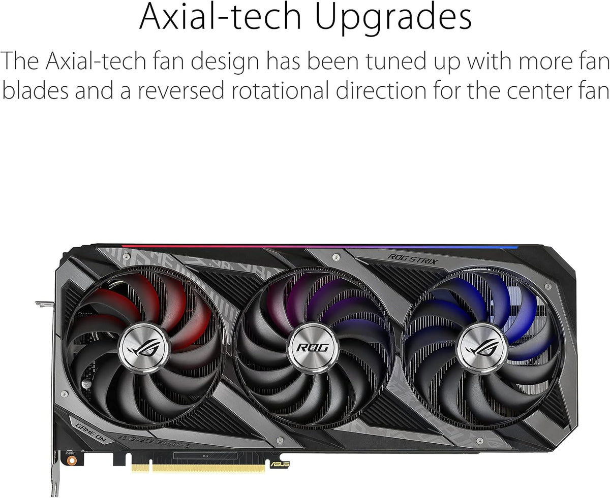 ASUS ROG Strix NVIDIA GeForce RTX 3080 Ti OC Edition Gaming Graphics Card (PCIe 4.0, 12GB GDDR6X, HDMI 2.1, DisplayPort 1.4a, Axial-tech Fan Design, 2.9-Slot, Super Alloy Power II, GPU Tweak II)
