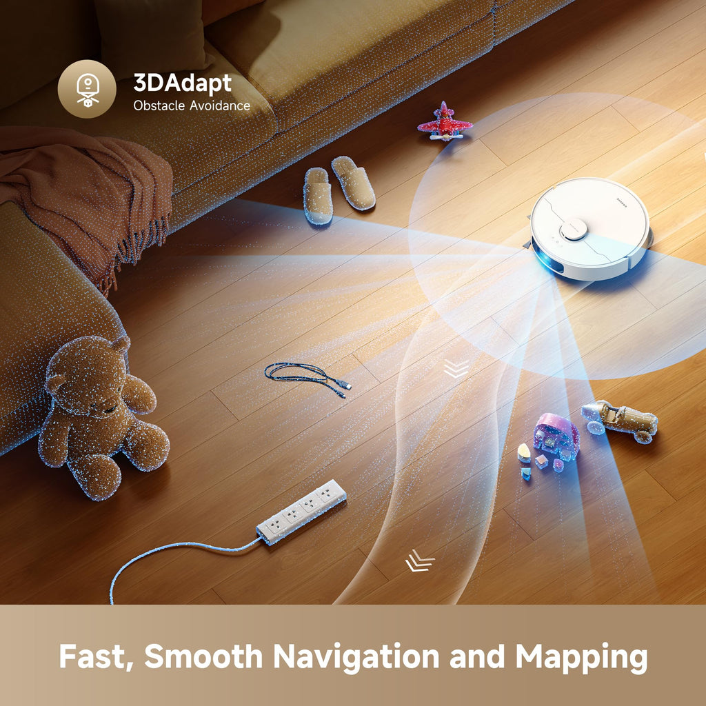 DREAME D30 Ultra CE Robot Vacuum and Mop with Auto Dust Emptying, 25,000Pa Suction, 0.41in Mop Lifting, Multifunctional Base Station, Mop Self-Washing, Smart Obstacle Avoidance, Black
