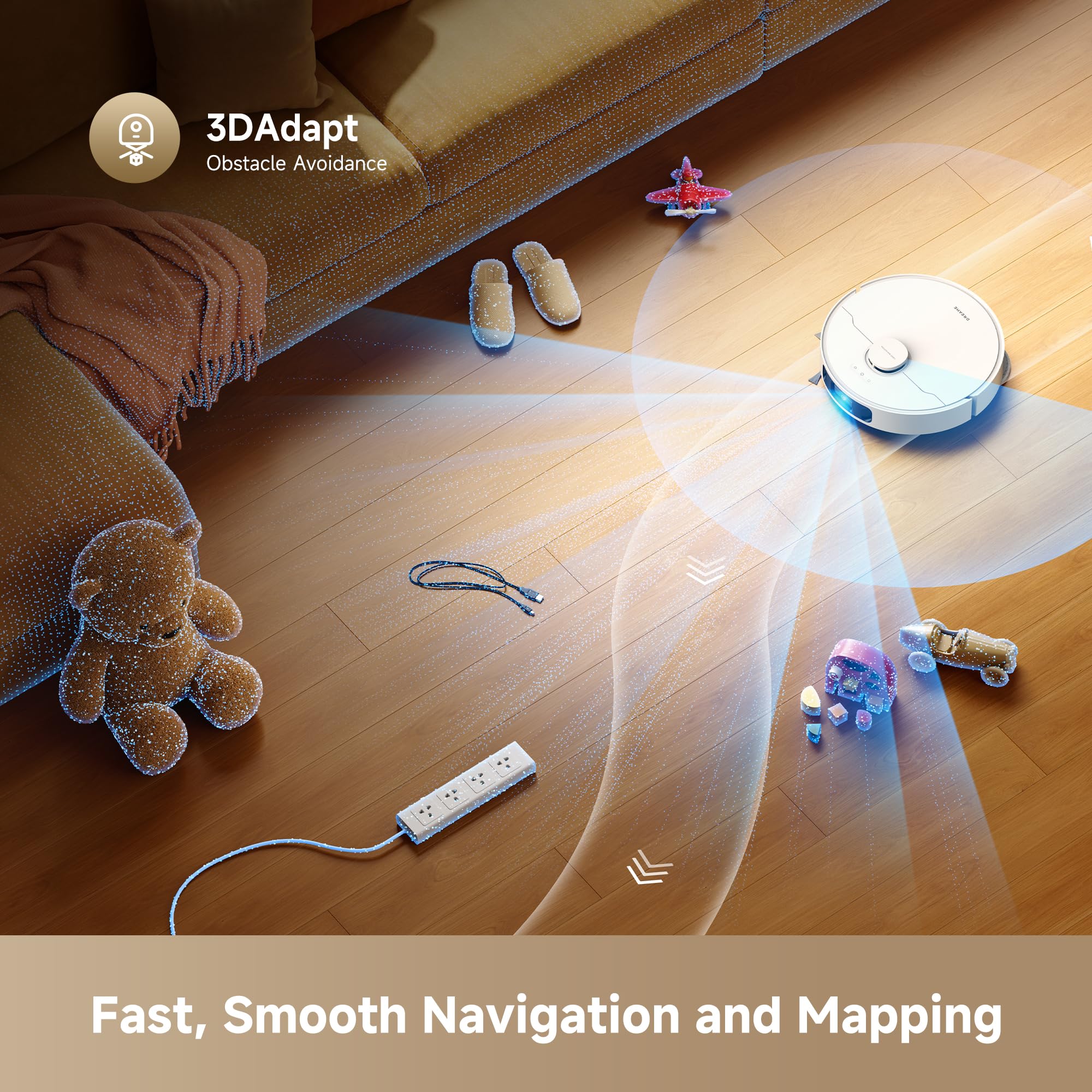 DREAME D30 Ultra CE Robot Vacuum and Mop with Auto Dust Emptying, 25,000Pa Suction, 0.41in Mop Lifting, Multifunctional Base Station, Mop Self-Washing, Smart Obstacle Avoidance, Black