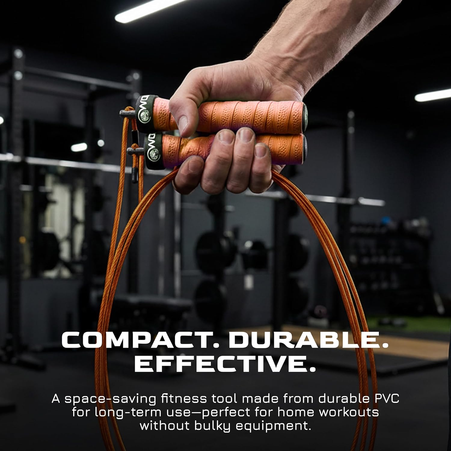 Attack Speed Jump Rope Adjustable Dual-Cable Skipping Rope for Men, Speed & Weighted Options, Fast Fold-Over Adjustment Durable Adult Boxing Rope for Fitness, Cardio Home Gym & Cross Training - Orange