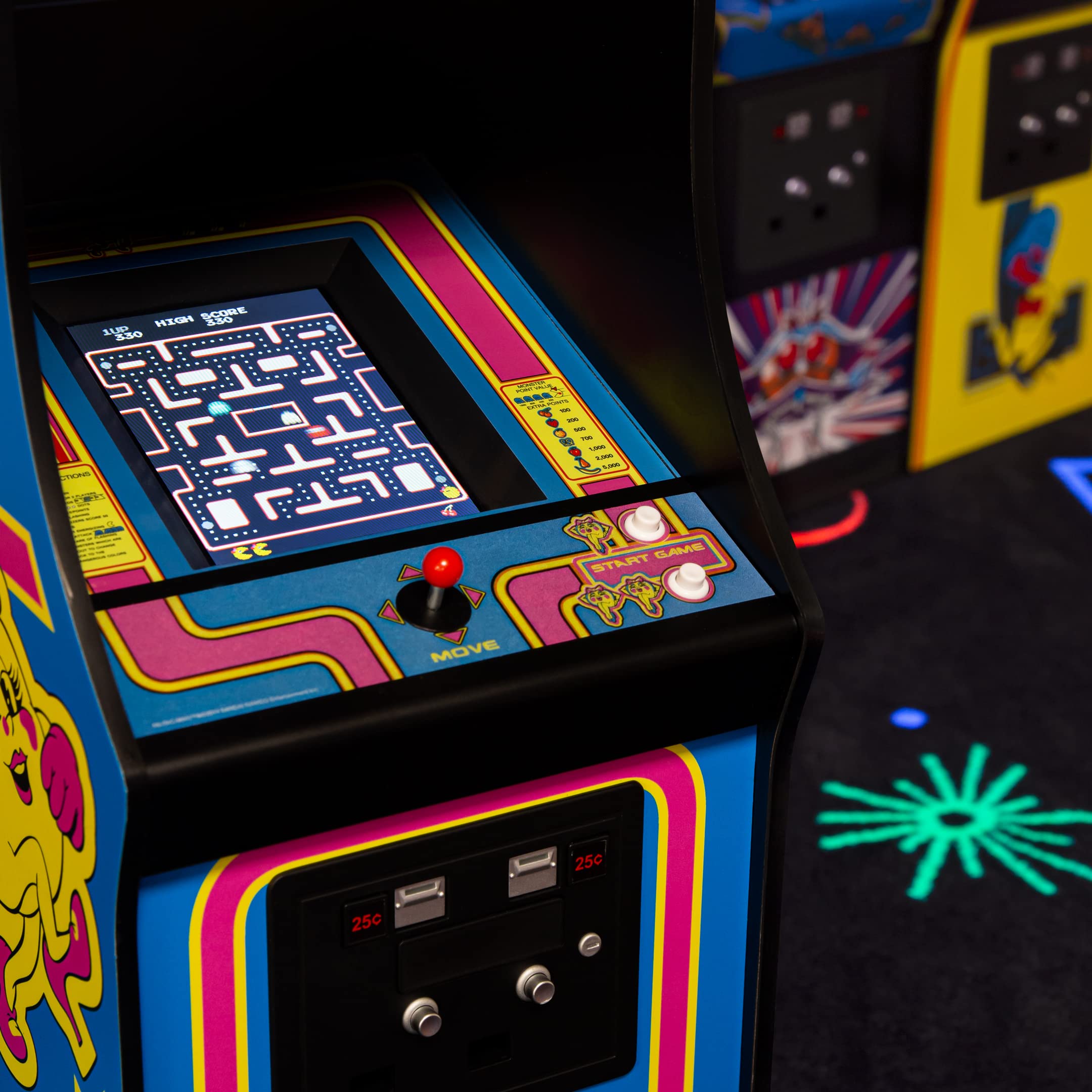 Numskull Quarter Arcades Teenage Mutant Ninja Turtles Collector's Edition Mini Arcade - 1/4 Scale Authentic Wooden Replica, Original ROM, Rechargeable Battery & 3W Speakers for Retro Enthusiasts