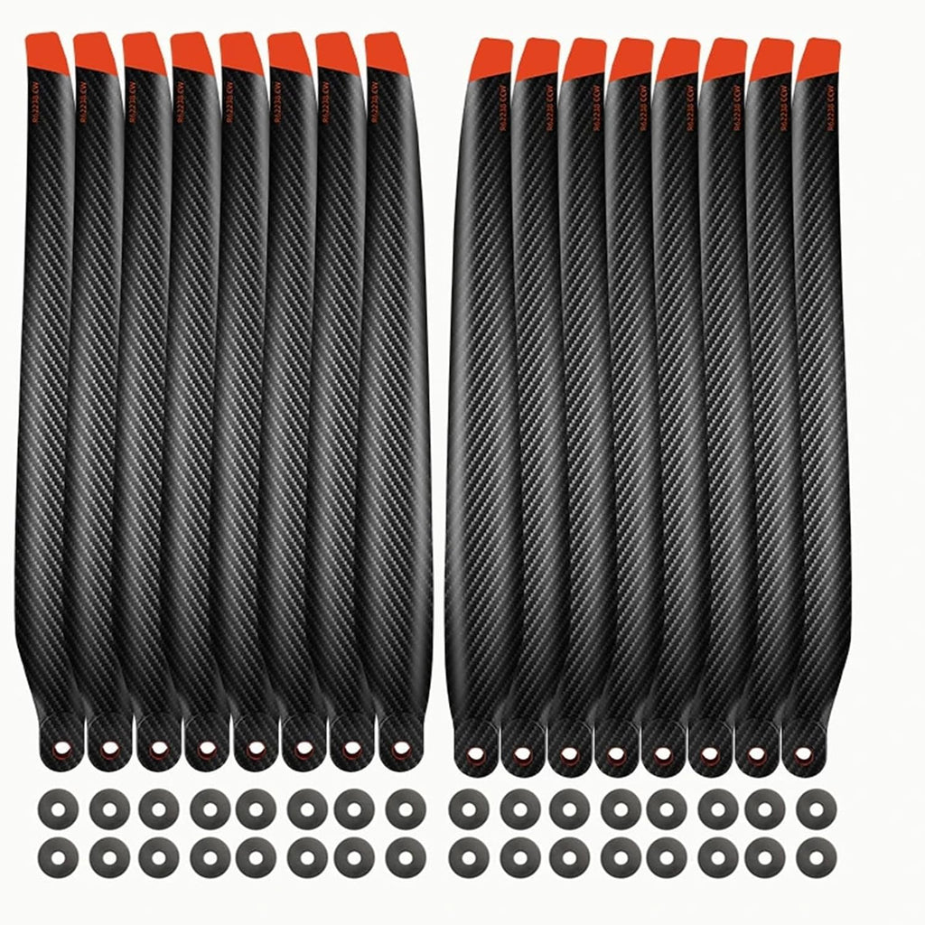 Compatible for DJI T70/T70P/T100: 62238 Carbon Fiber Drone Propeller Set (CW/CCW, Folding) – Agricultural Drone Accessories(8CW 8CCW T100 Set)
