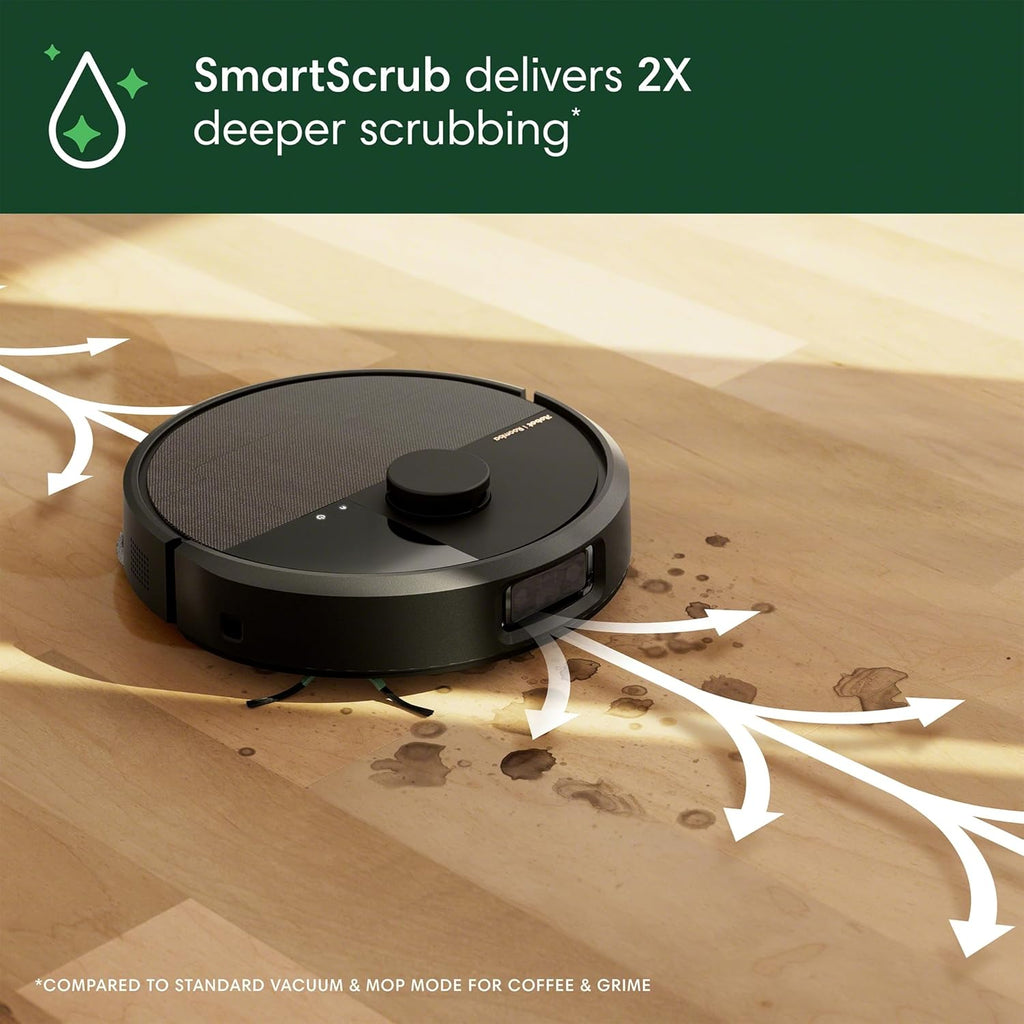 iRobot Roomba Plus 505X Combo Robot Vacuum & Mop + AutoWash Dock, Auto‑Empties up to 75 Days, Extending Spinning Mop Pads, Pad Wash & Heated Drying, Avoids Obstacles, LiDAR, Ideal for Homes with Pets