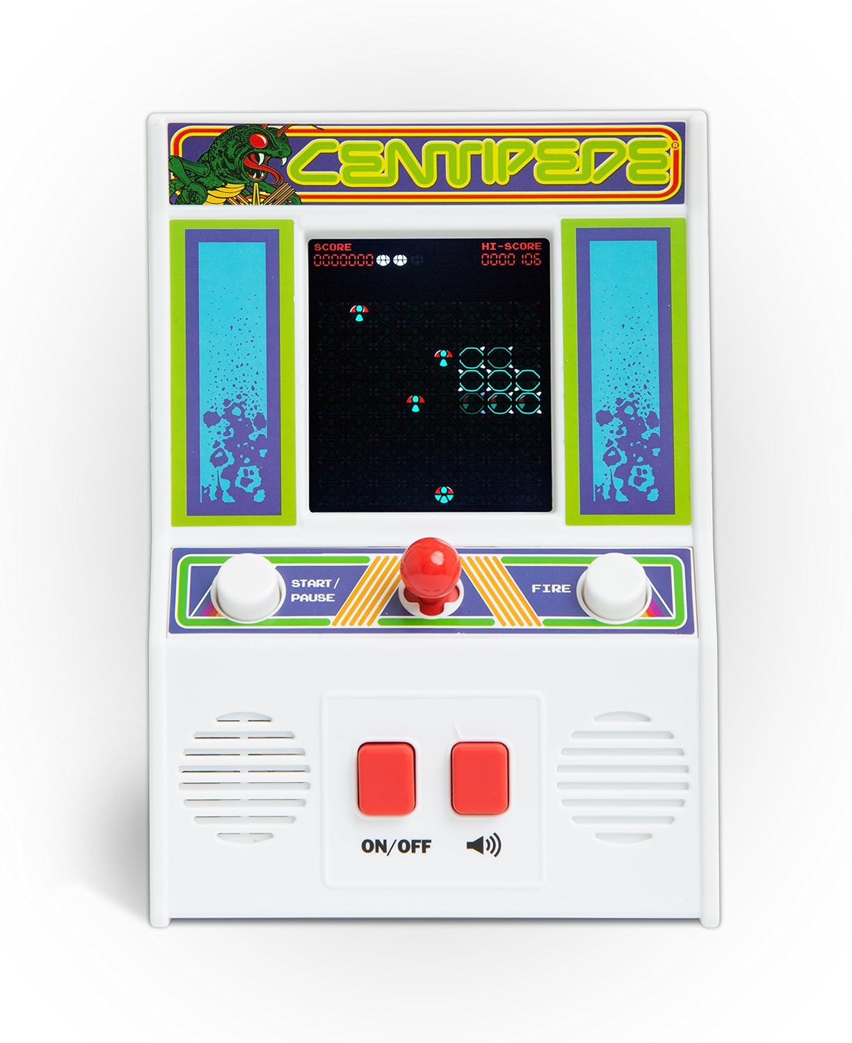 Basic Fun Arcade Classics - Centipede Retro Handheld Arcade Game, White, One Size