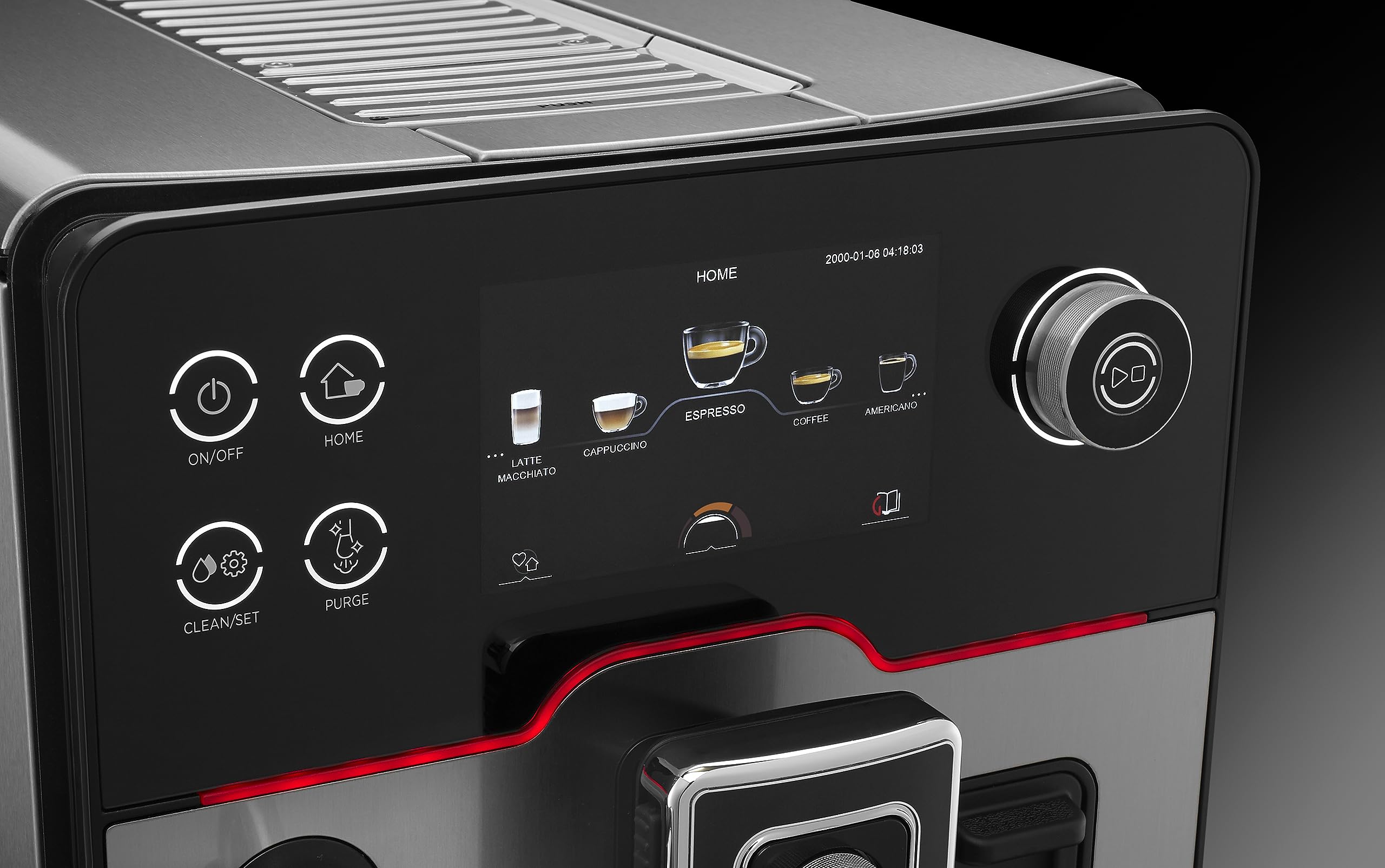 Gaggia Accademia Luxury Italian Fully Automatic Espresso Machine with 19 Customized drink settings,0.5 Liters,RI9782/46 Brushed Stainless