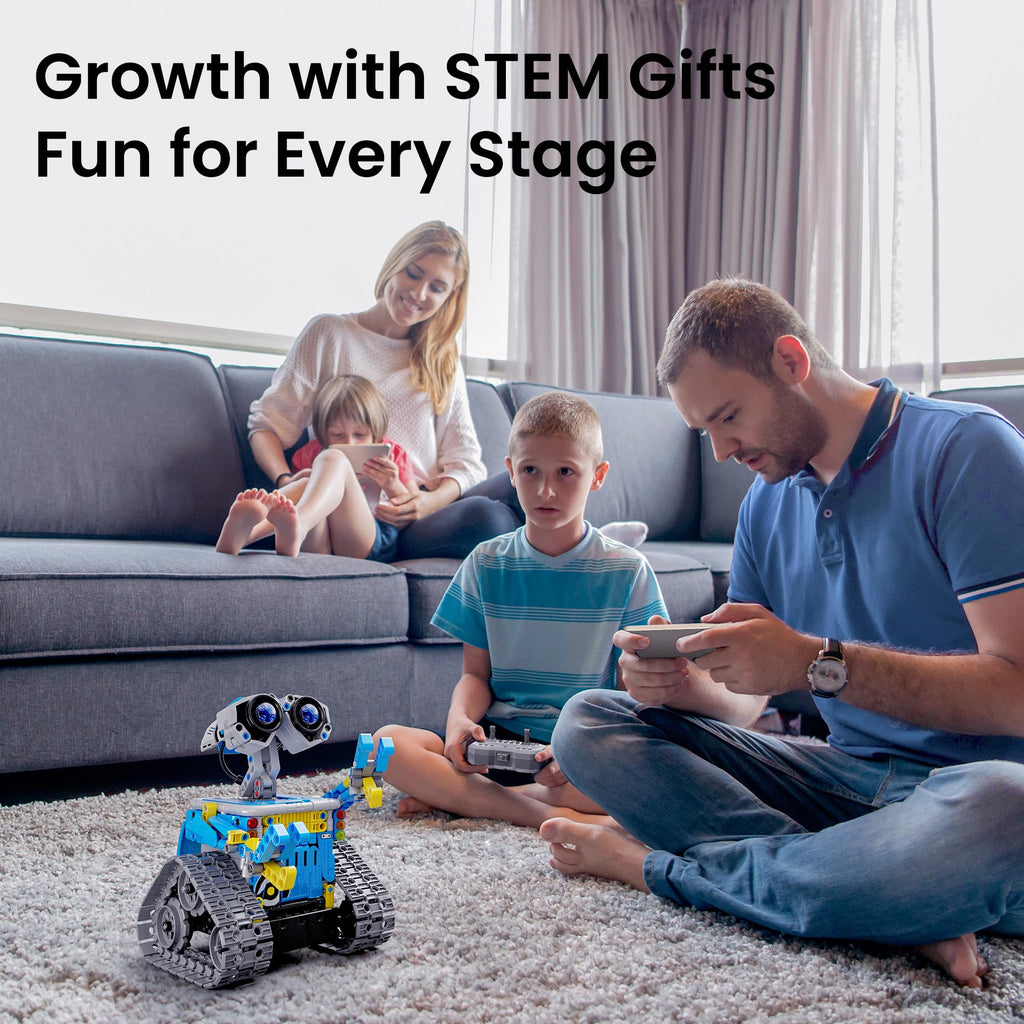 Sillbird Robot Building Kit with Remote Control STEM Gifts for Boys Age 8-13, Coding Robotic Toys for Kids Birthday, Buildable 5in1 Models with 488 Pieces