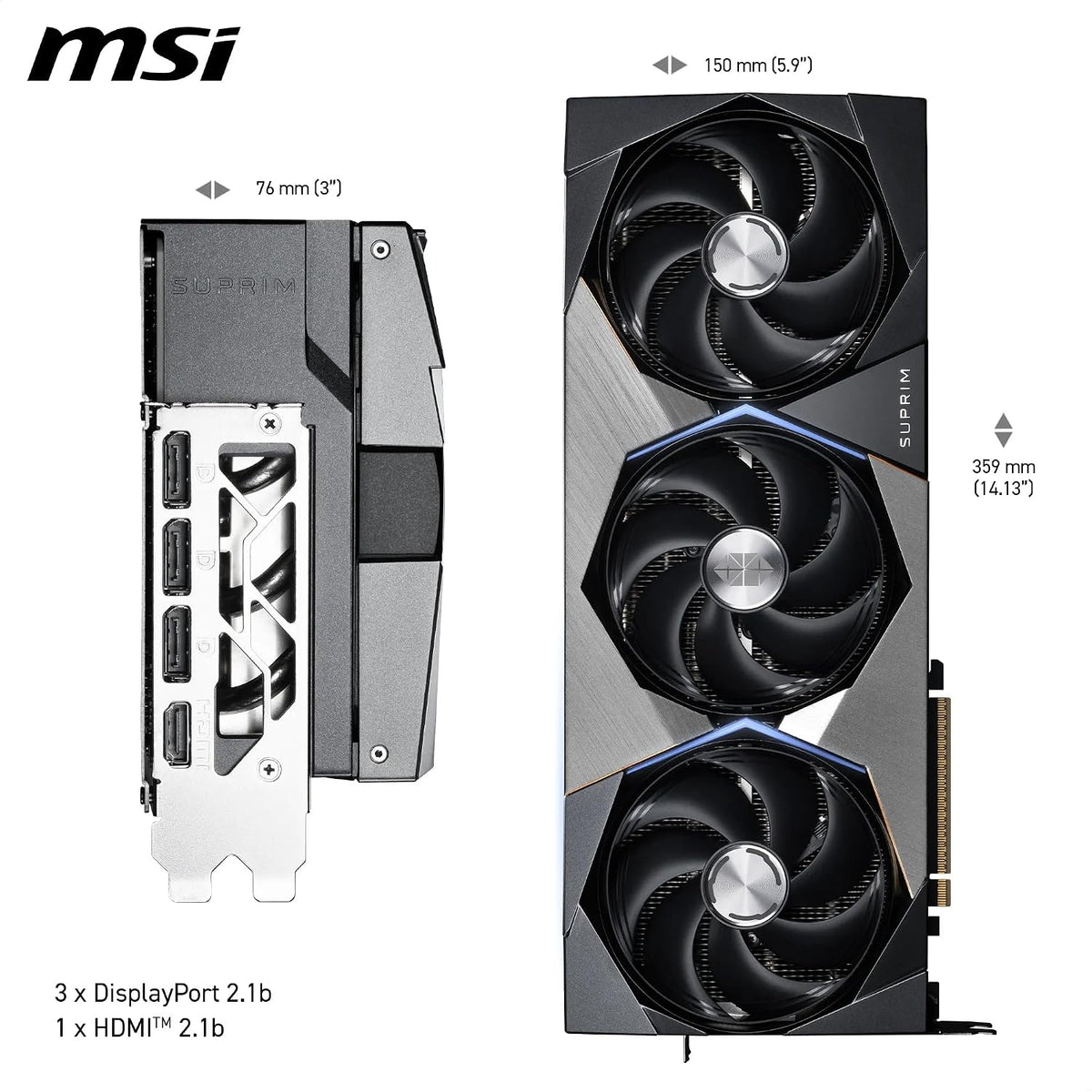 MSI Suprim Geforce Rtx5080 16G Soc Nvidia Geforce RTX 5080, W129163283 (Soc Nvidia Geforce RTX 5080 16 Gb Gddr7)