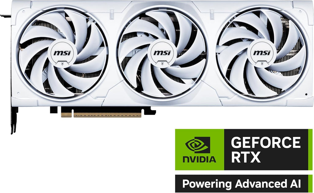 msi Gaming RTX 5080 16G Ventus 3X OC White Graphics Card (16GB GDDR7, 256-bit, Extreme Clock TBD MHz, DisplayPort x 3 2.1a, HDMI 2.1b, NVIDIA Blackwell Architecture)