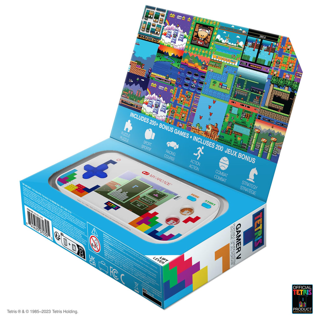 My Arcade Tetris Gamer V: Tetris Game preloaded with 200 Bonus Games, Arcade Classics, 2.5 Inch Screen