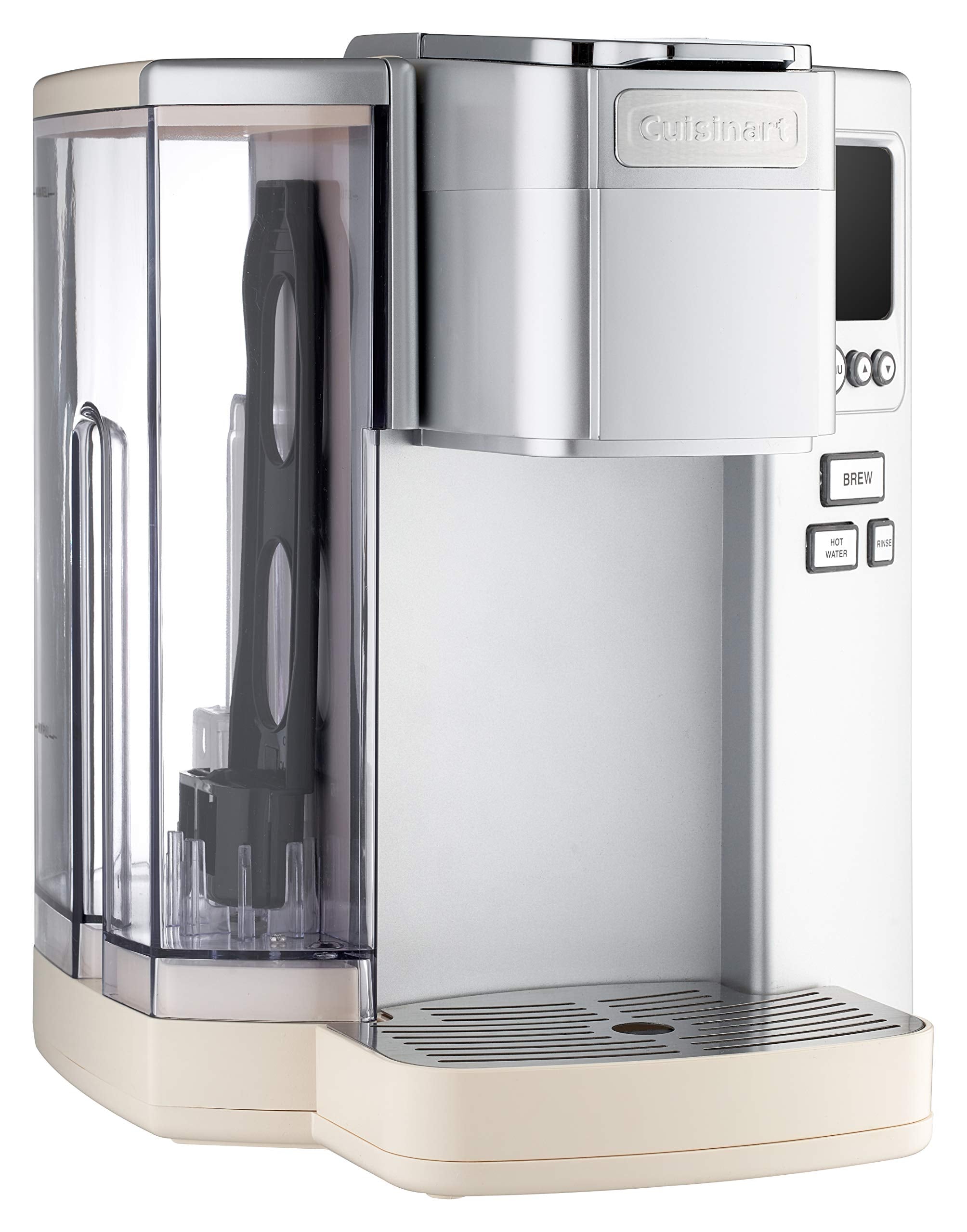 Cuisinart Coffee Maker, Single Serve 72-Ounce Reservoir Pod Coffee Machine, Programmable Brewing & Hot Water Dispenser, 5 Cup-Size Settings, Stainless Steel, SS-10P1, Silver