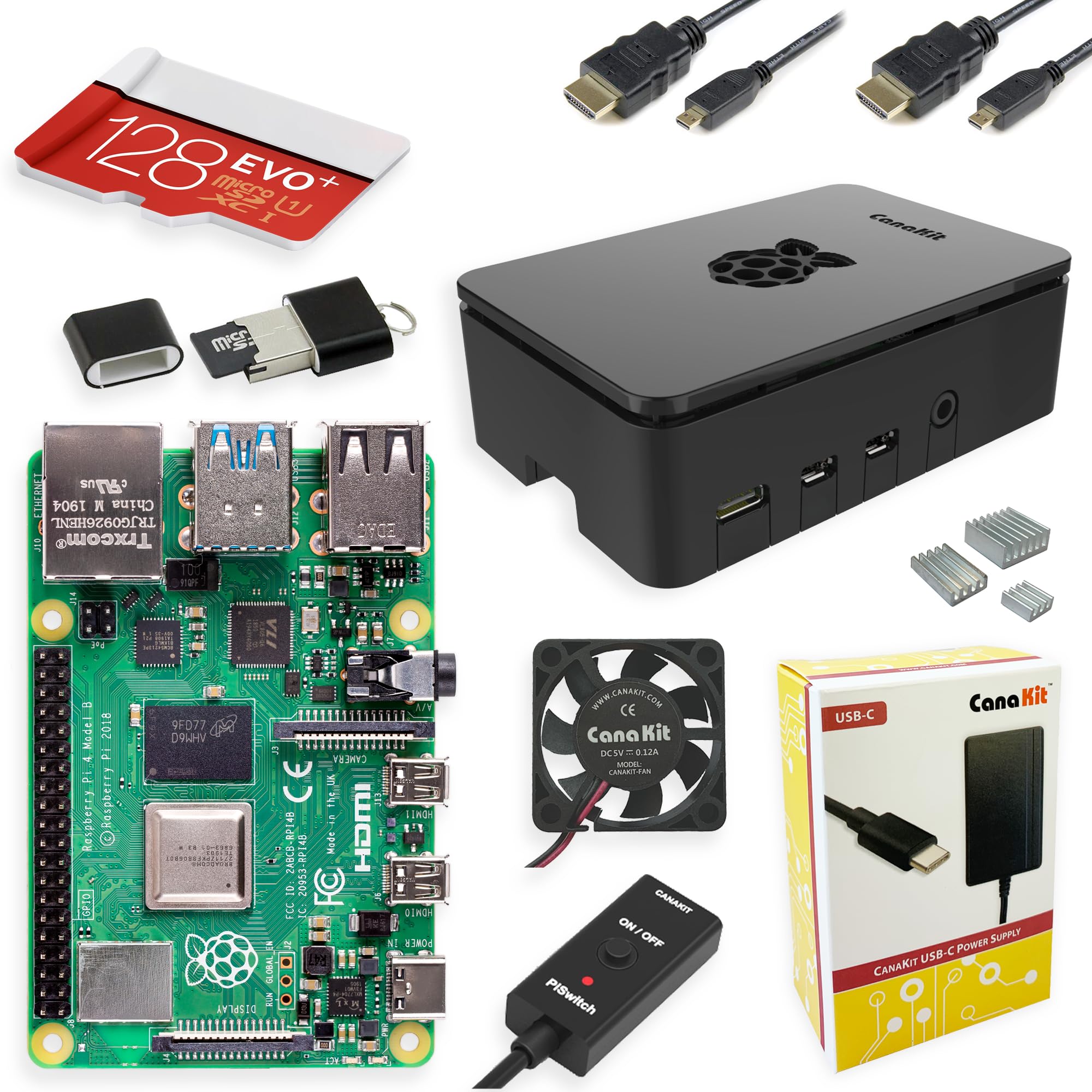 CanaKit Raspberry Pi 4 8GB Extreme Kit - 128GB Edition (8GB RAM)